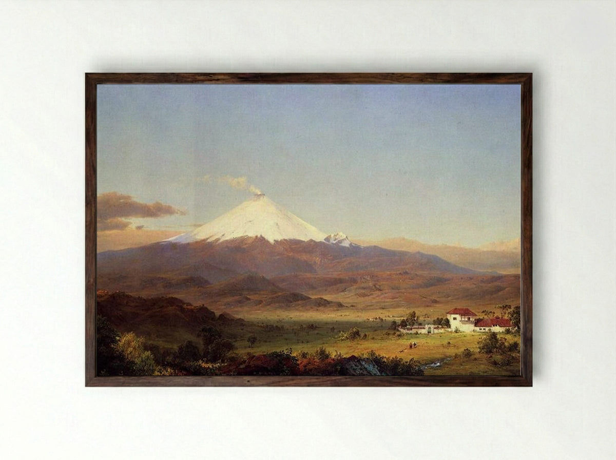 Cotopaxi - Frederic Edwin Church - Framed Print Dark Wood