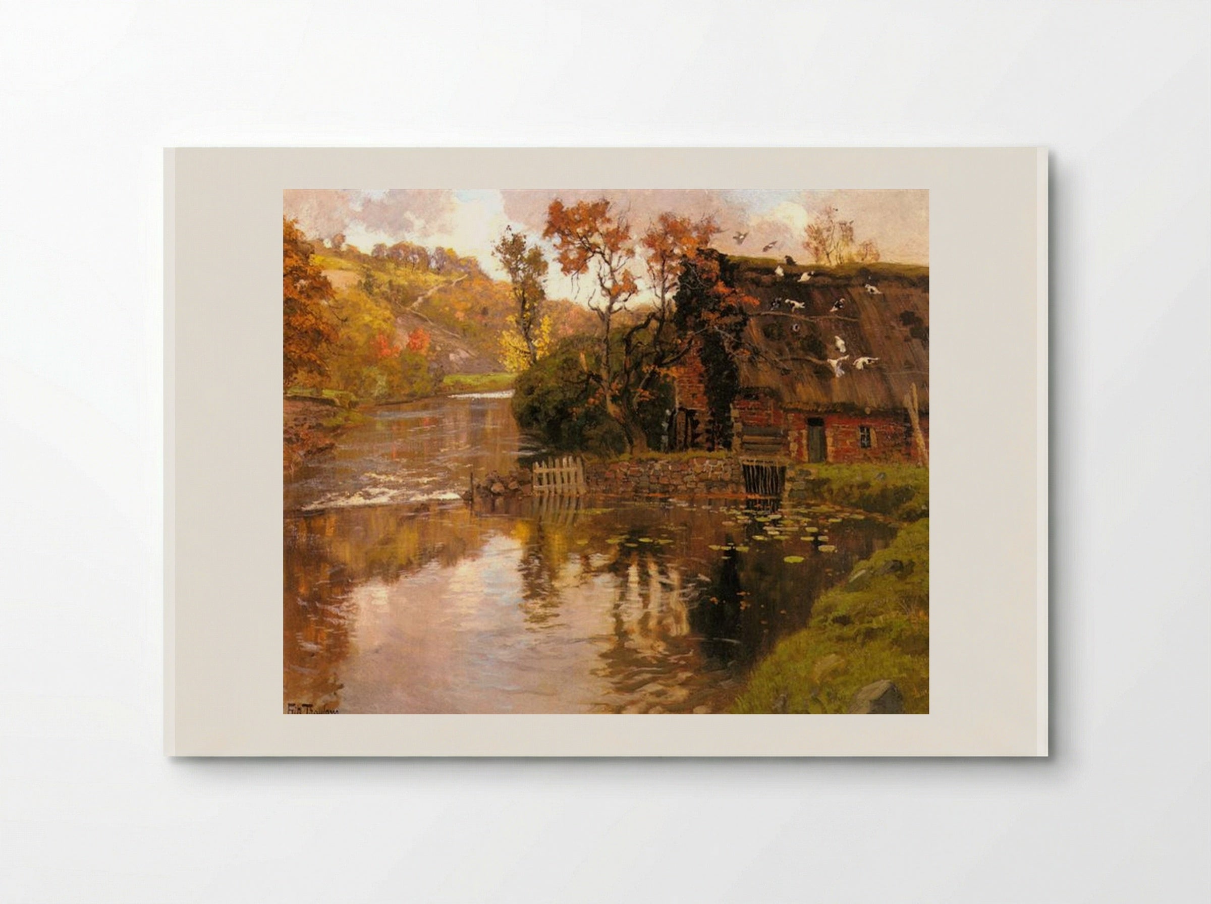 Cottage by a Stream - Frits Thaulow - Poster