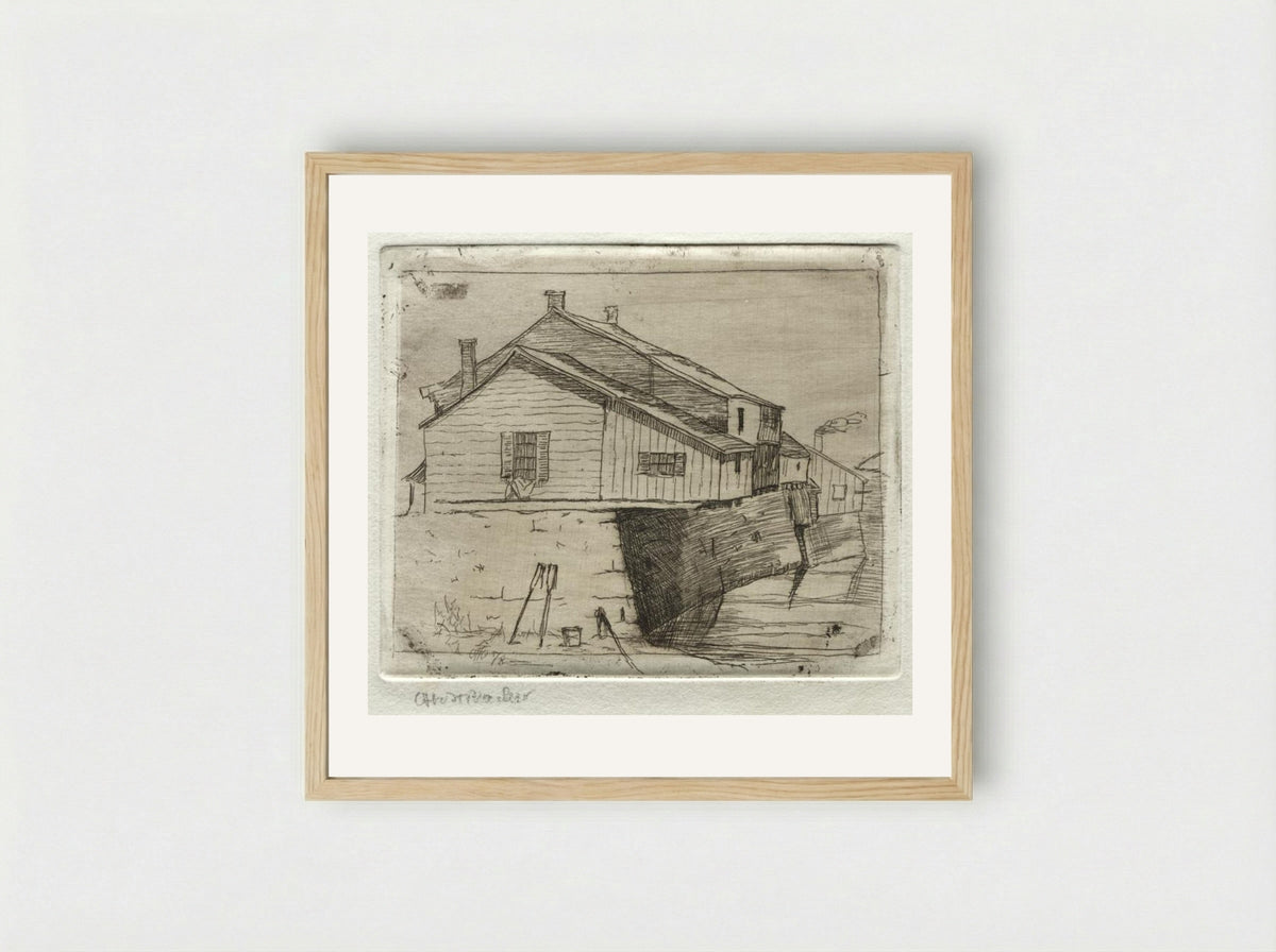Cottages, Cleveland - Otto H. Bacher - Framed Print Wood