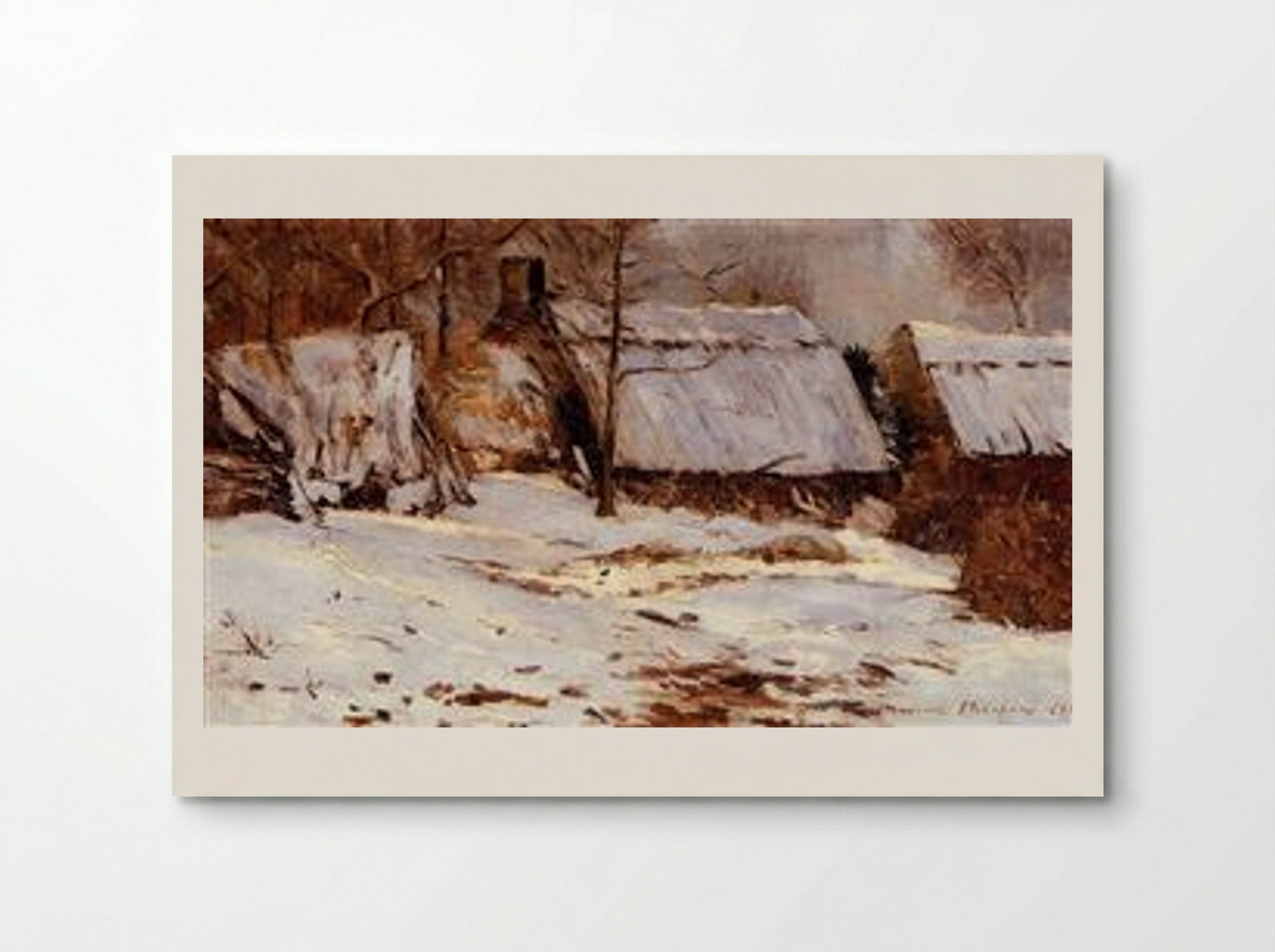 Cottages in the Snow - Maxime Maufra - Poster