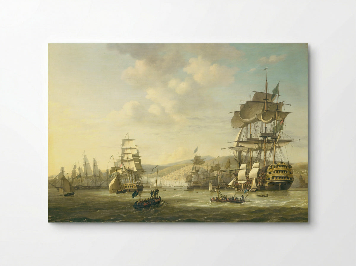 Council of War Aboard HMS Queen Charlotte Before the Bombardment of Algiers - Nicolaas Baur - Poster