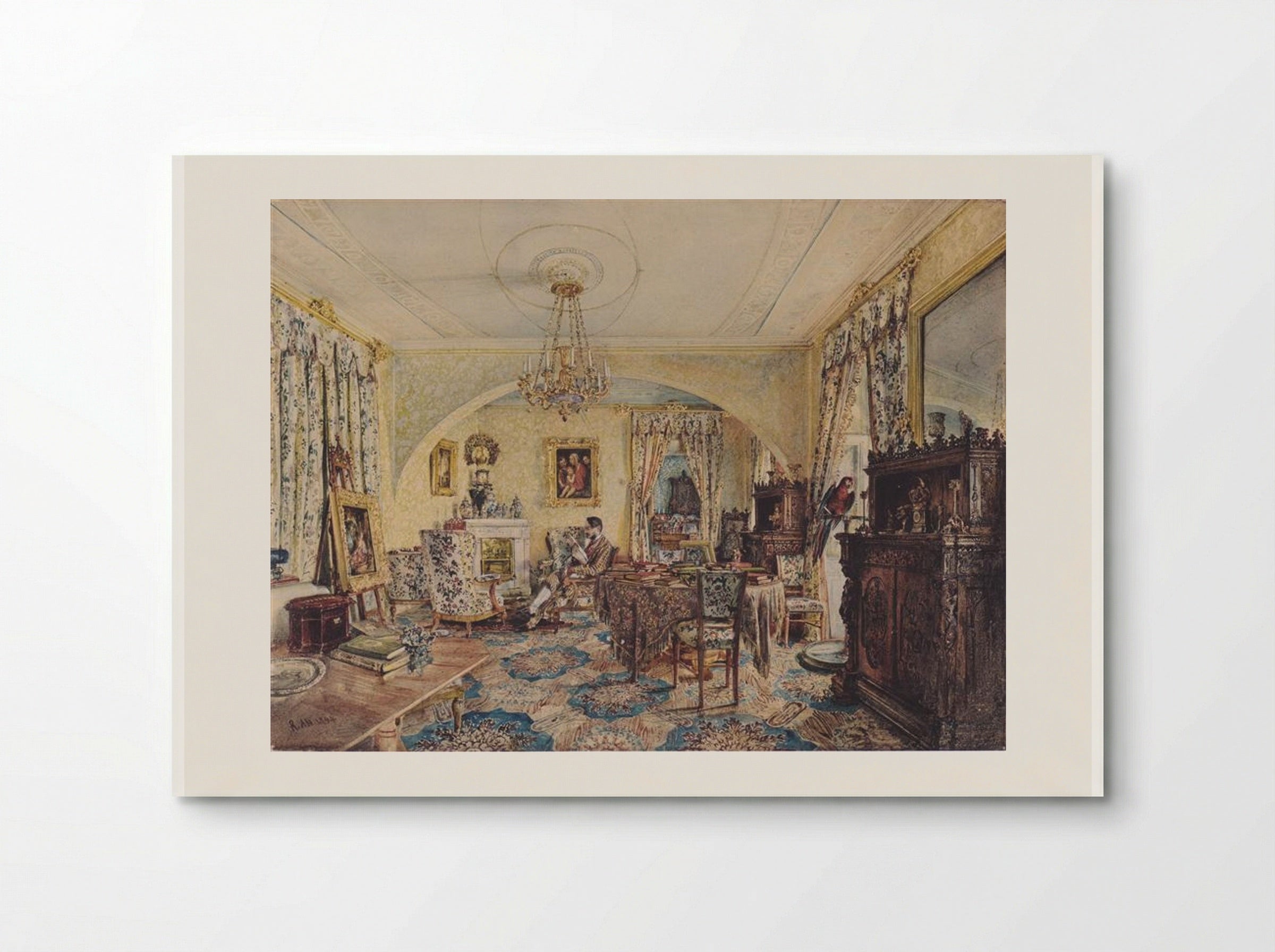 Count Casimir Batthyány in his saloon at Castle Siklós - Rudolf von Alt - Poster