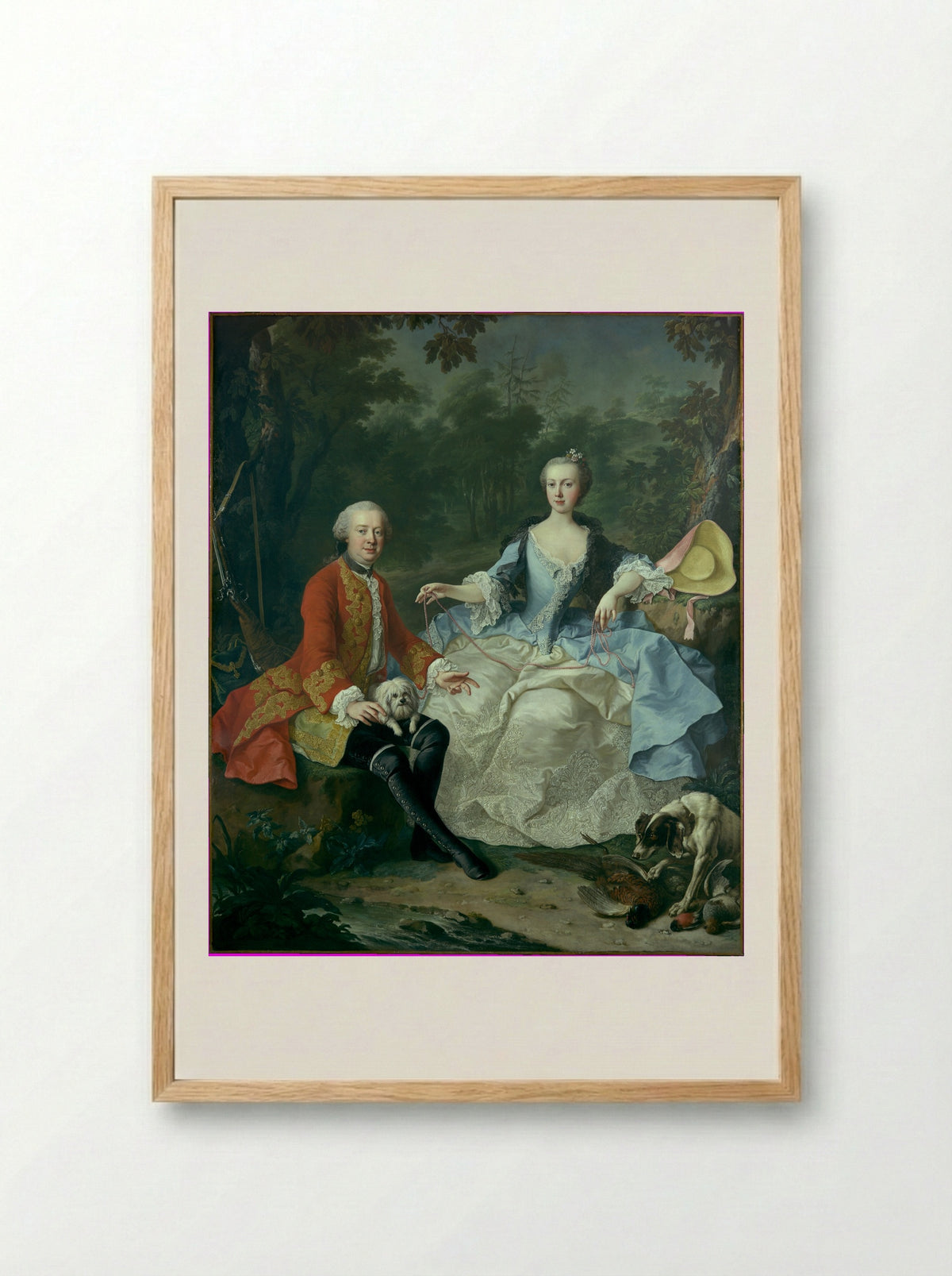 Count Giacomo Durazzo and Ernestine Aloisia Ungnad von Weissenwolff - Martin van Meytens the Younger - Framed Print Wood