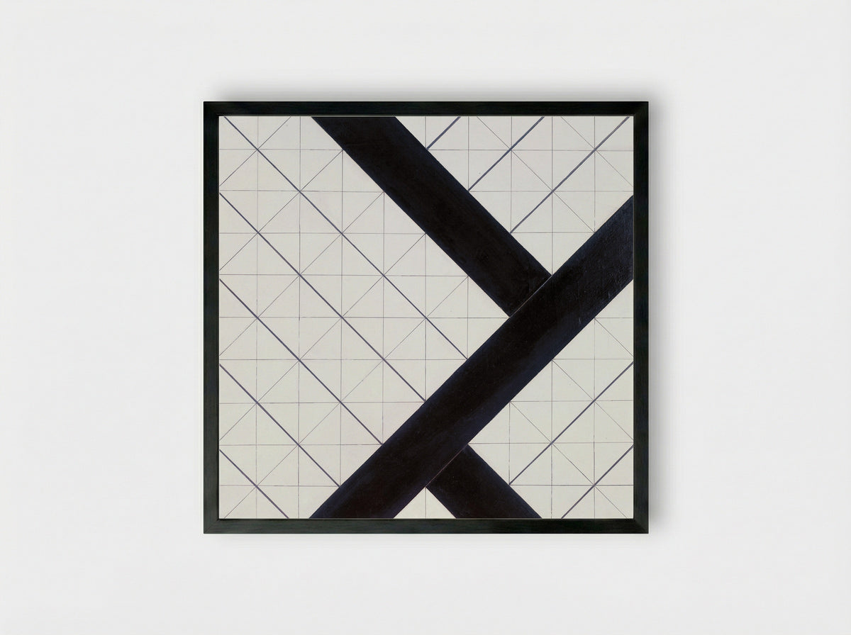 Counter-Composition VI - Theo van Doesburg - Framed Print Black