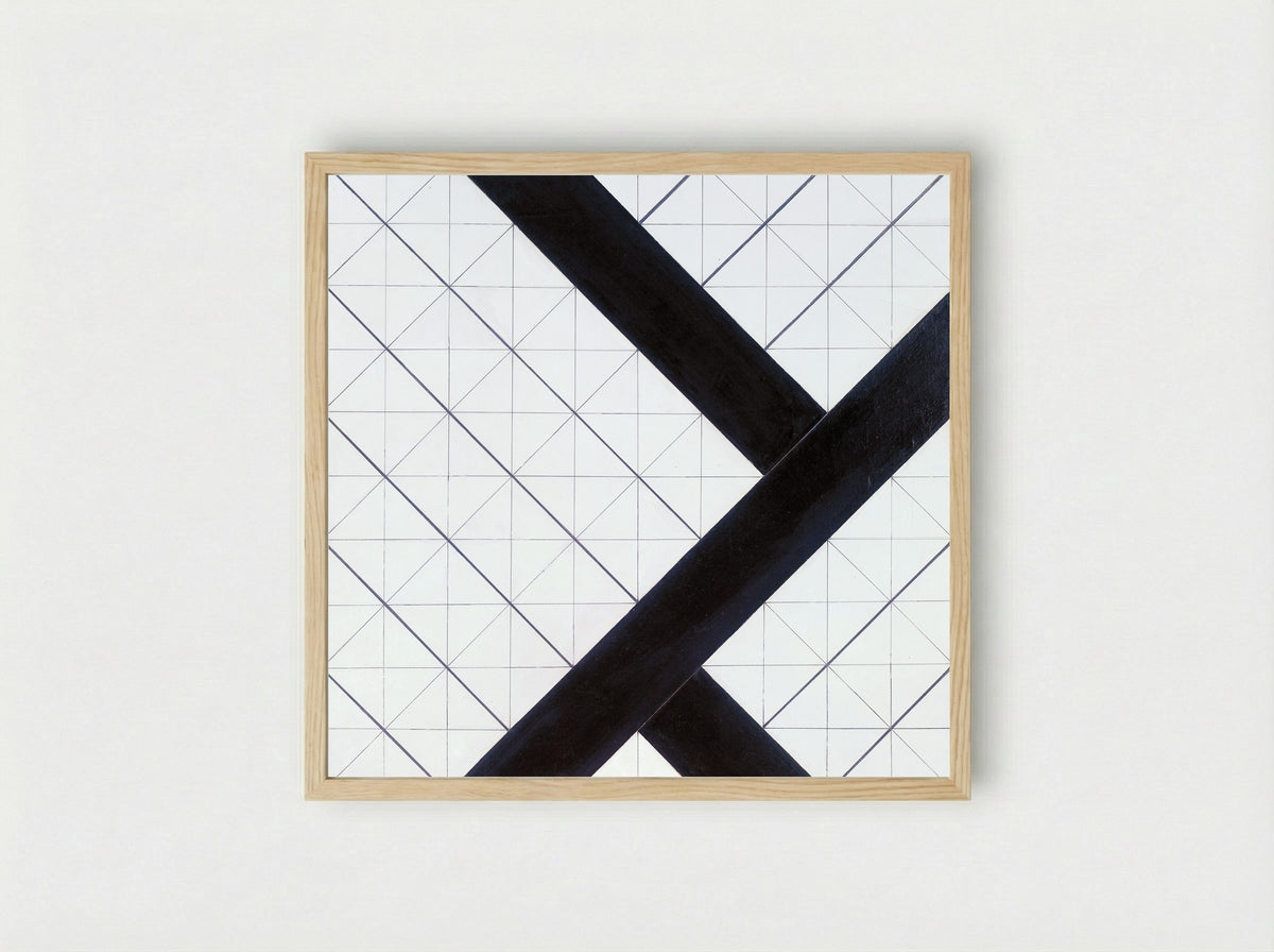 Counter-Composition VI - Theo van Doesburg - Framed Print Wood