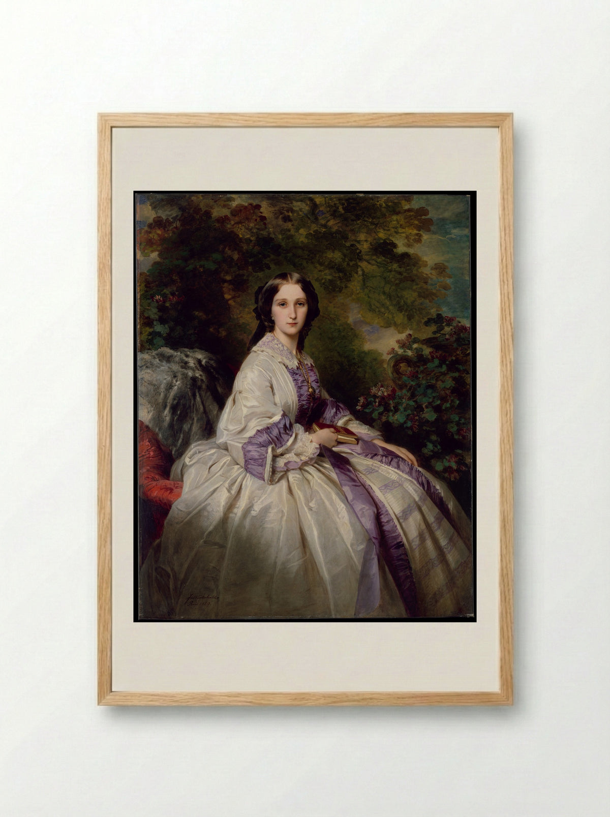 Countess Alexander Nikolaevitch Lamsdorff (Maria Ivanovna Beck) - Franz Xaver Winterhalter - Framed Print Wood