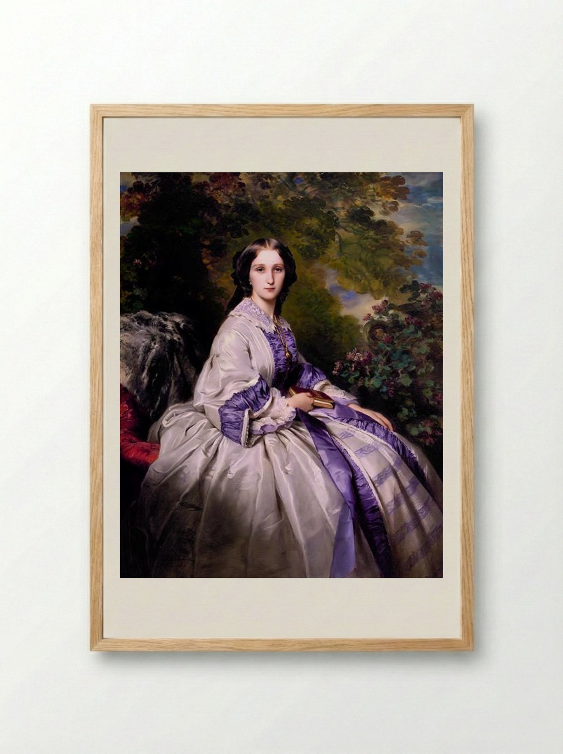 Countess Alexander Nikolaevitch Lamsdorff - Franz Xaver Winterhalter - Framed Print Wood