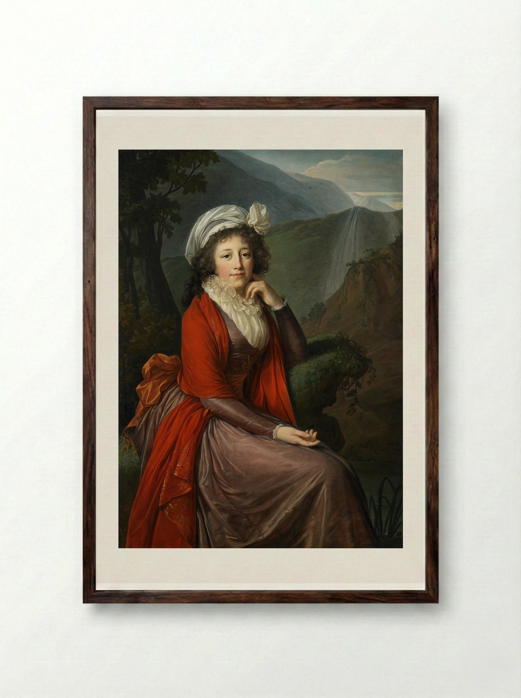 Countess Bucquoi - Louise Elisabeth Vigée Le Brun - Framed Print Dark Wood