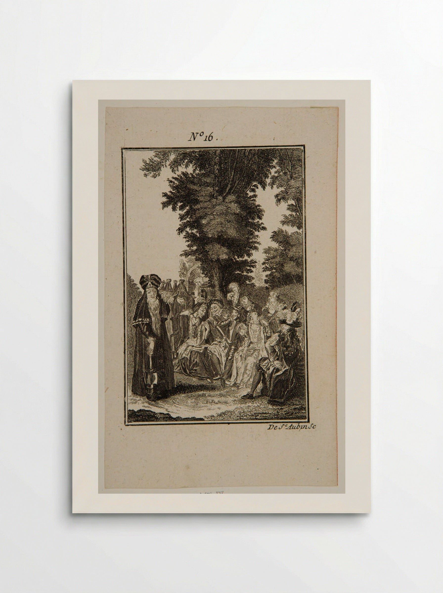 Countess Trifaldi and the dueñas display their beards - Augustin de Saint-Aubin - Poster