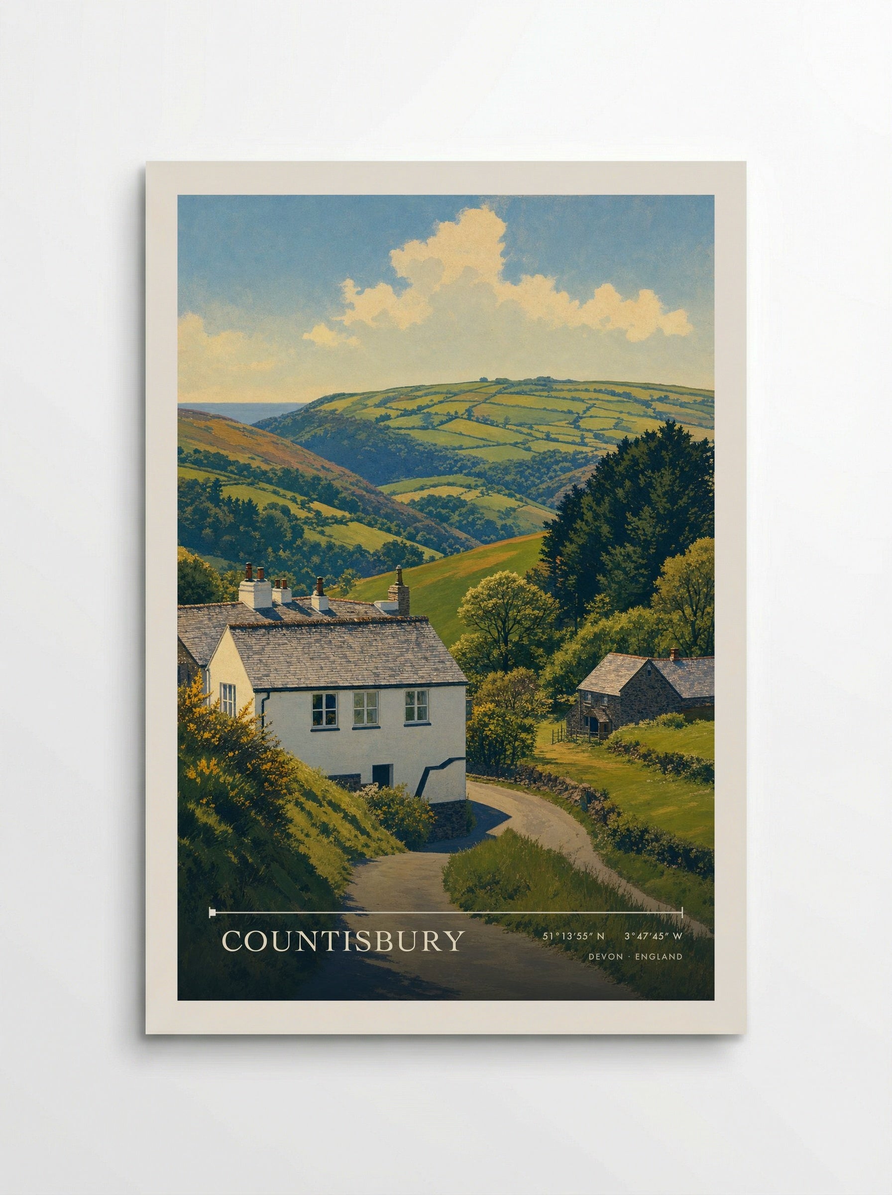 Countisbury Devon England Travel Poster - Poster