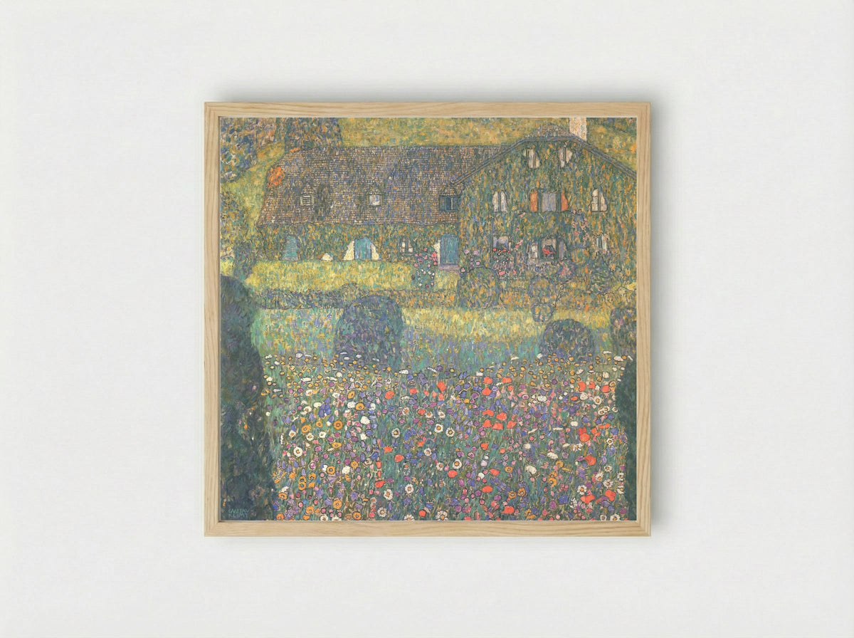 Country House by the Attersee - Gustav Klimt - Framed Print Wood