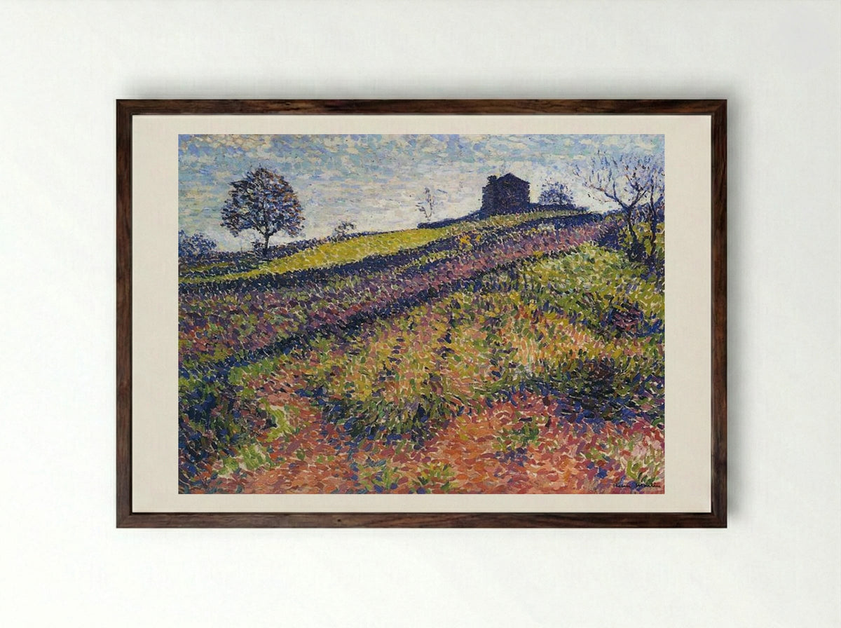 Country House - Henri Martin - Framed Print Dark Wood