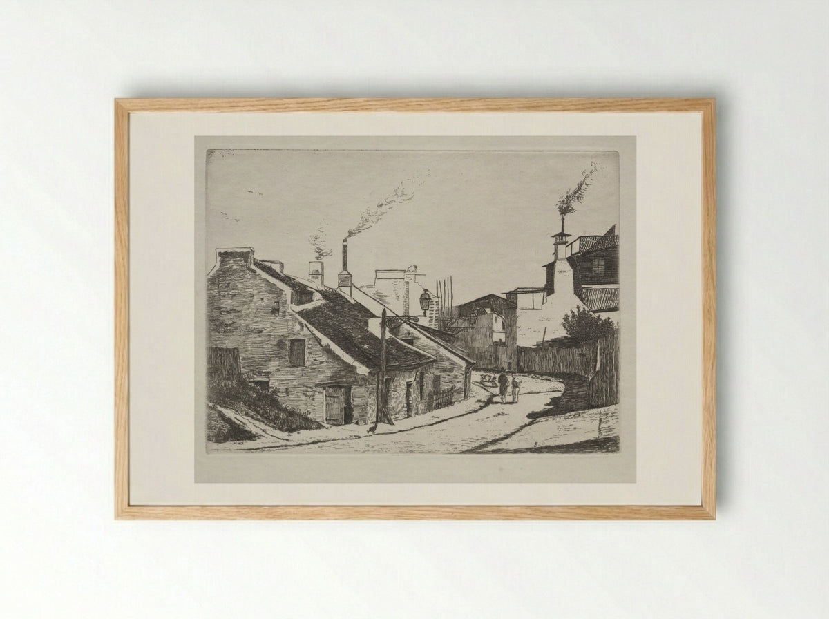 Country Street in Alouette - François Bonvin - Framed Print Wood