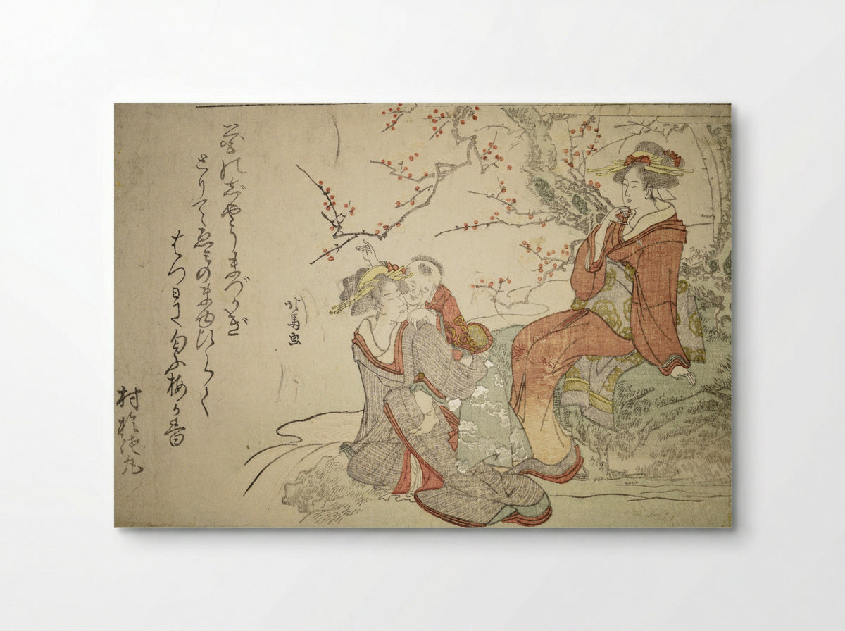 Country Woman and Child - Teisai Hokuba - Poster