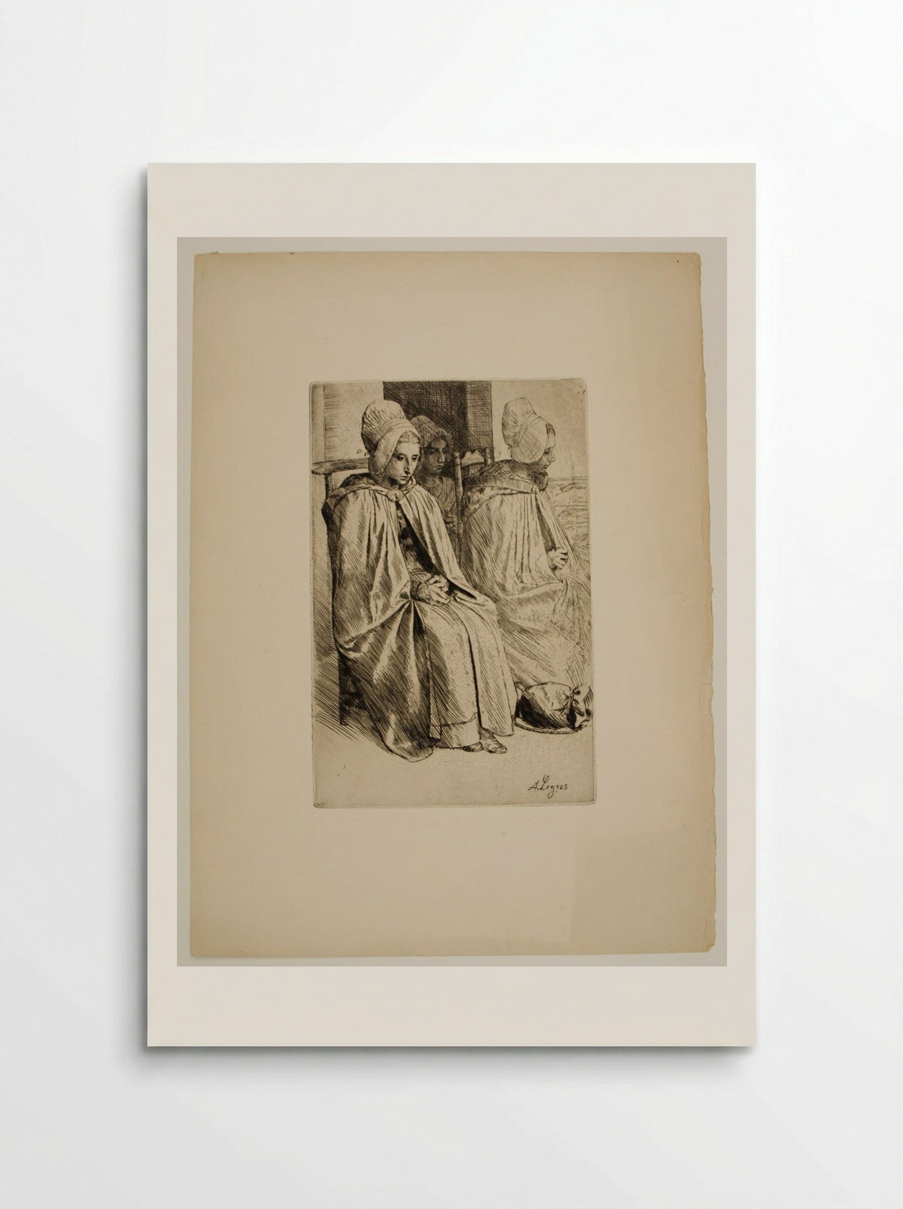 Countrypeople of the Area of Boulogne - Alphonse Legros - Poster