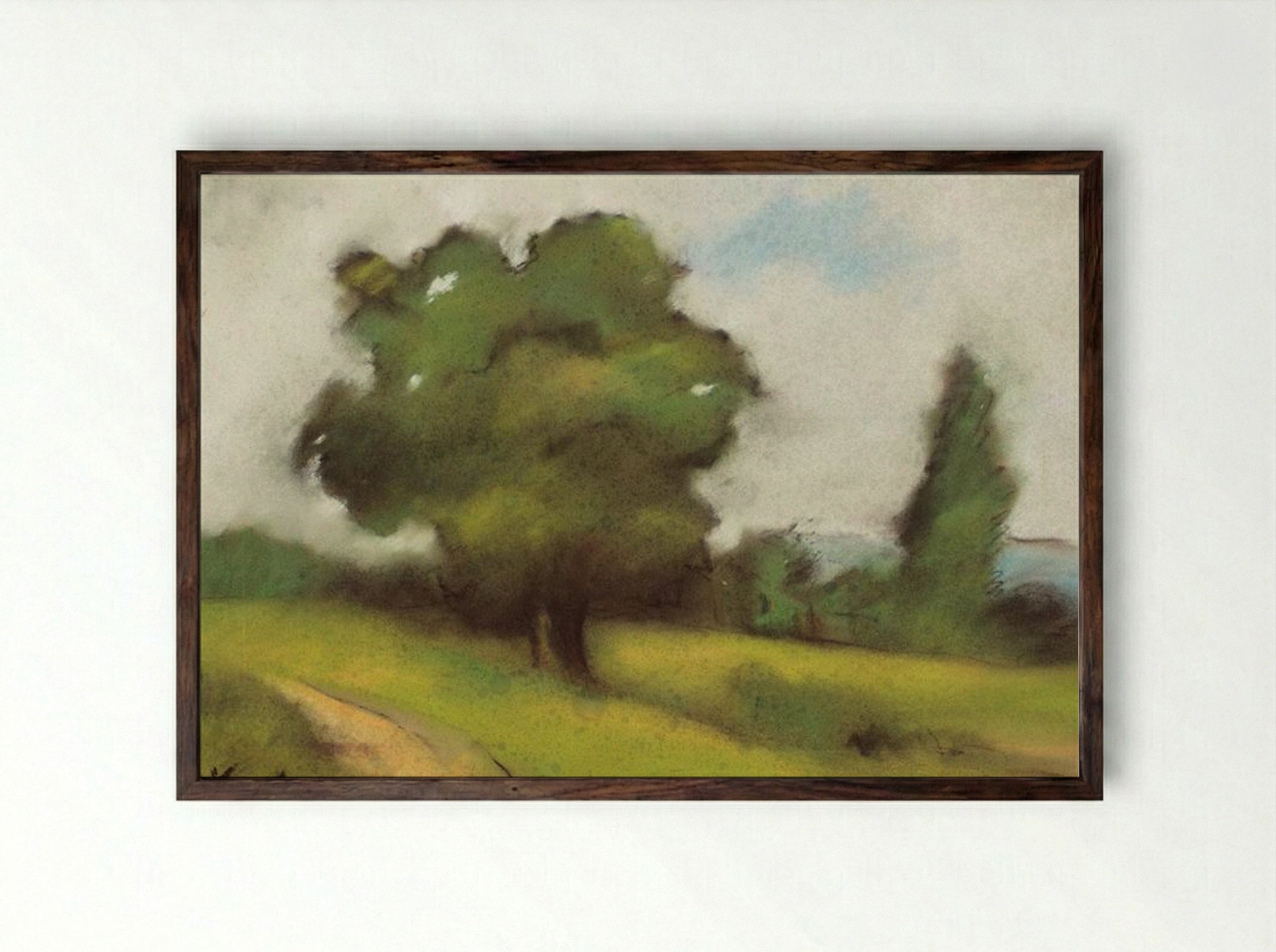 Countryside Path (Brebu) - Stefan Luchian - Framed Print Dark Wood