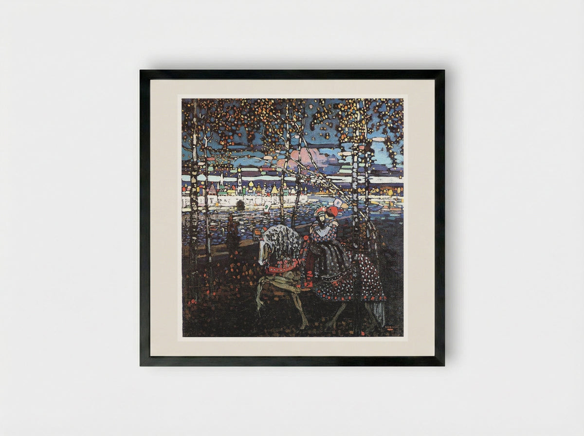 Couple Riding - Wassily Kandinsky - Framed Print Black