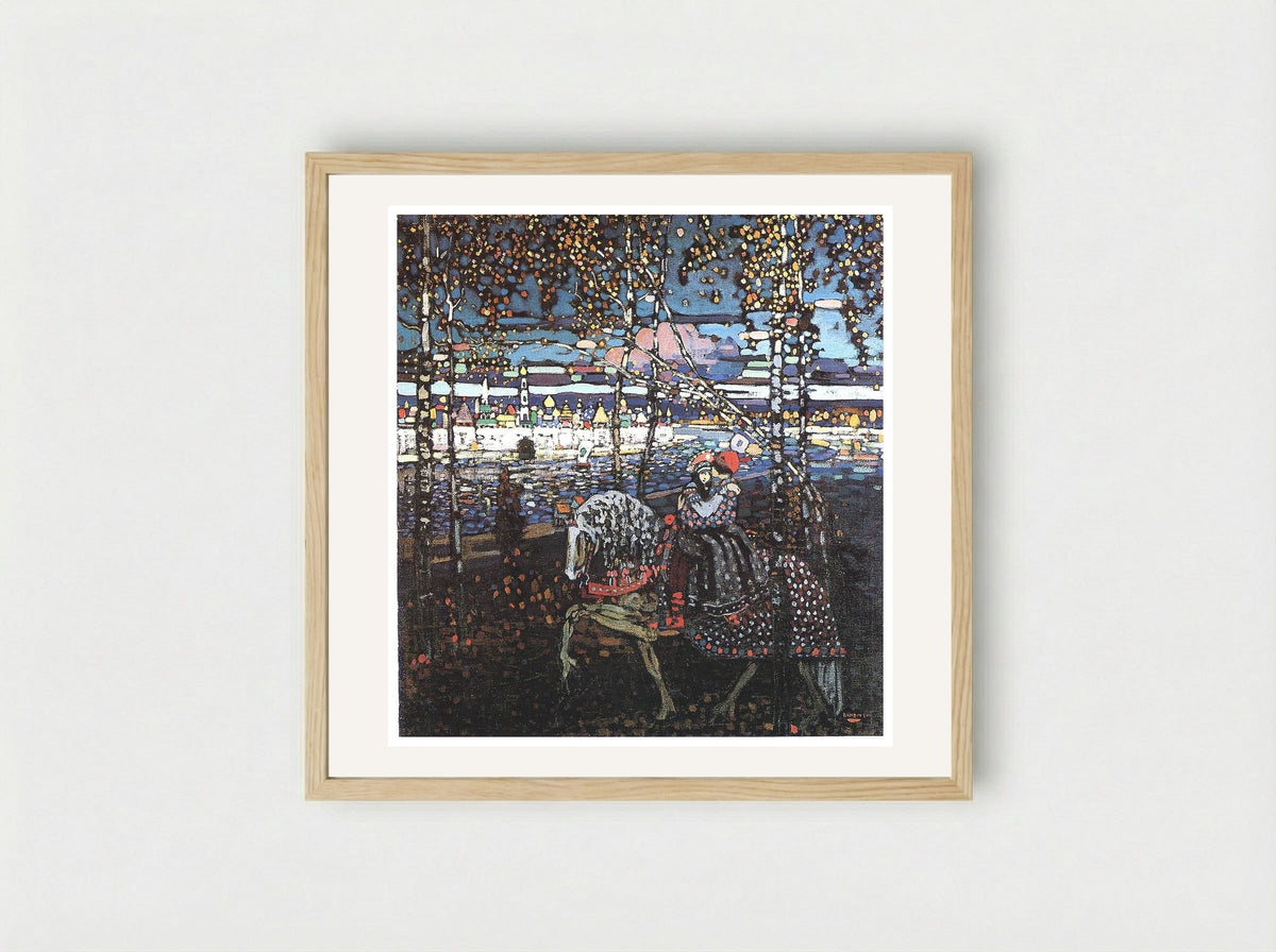 Couple Riding - Wassily Kandinsky - Framed Print Wood