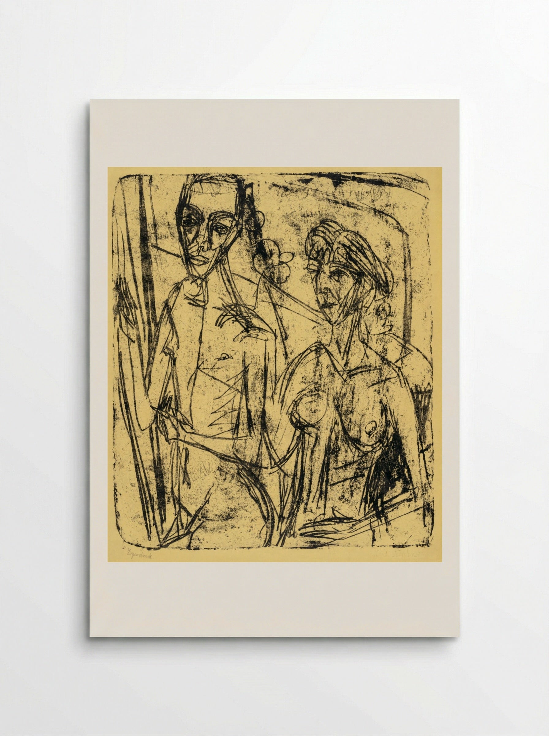 Couple in Room, Nude Man with Woman - Ernst Ludwig Kirchner - Poster
