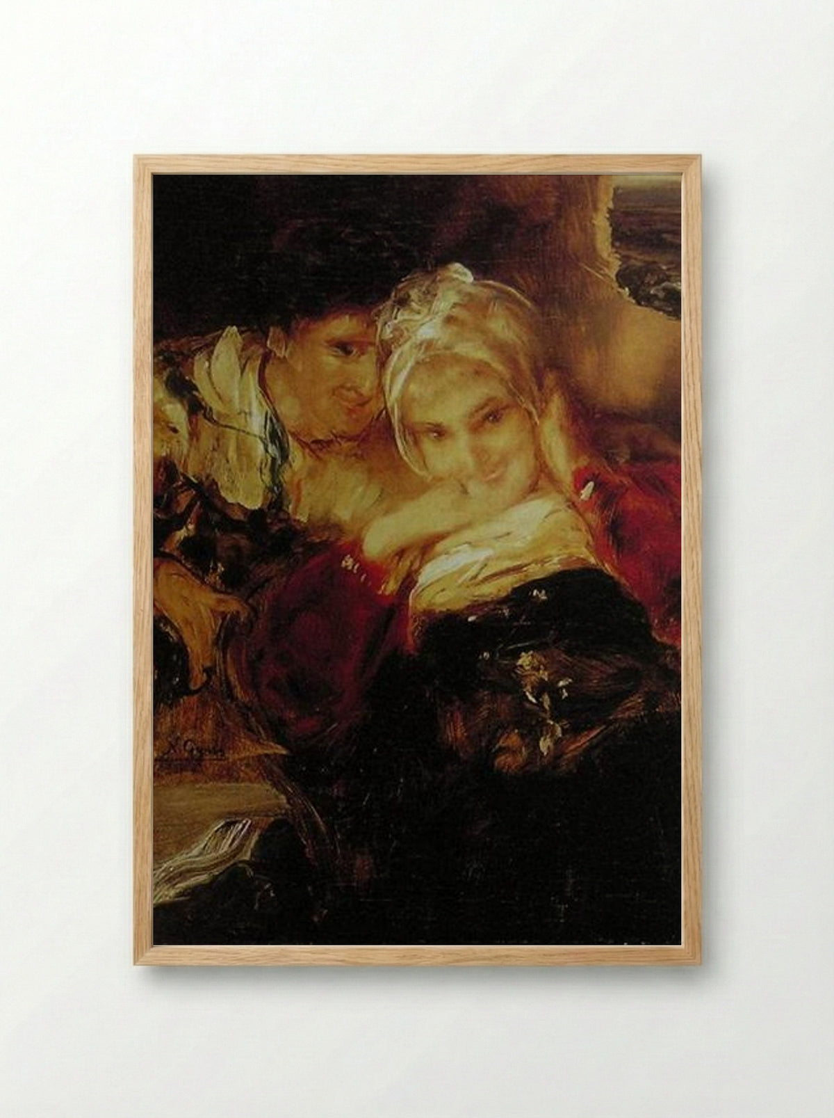 Couple - Nikolaos Gyzis - Framed Print Wood