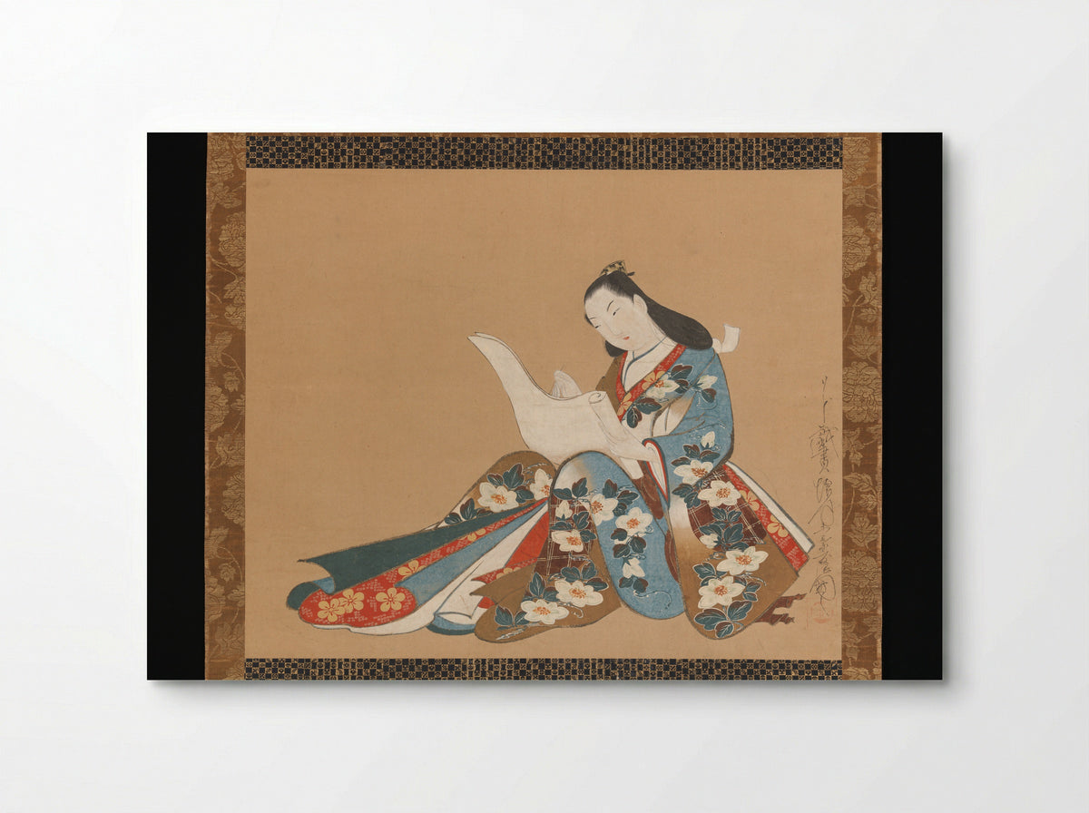 Courtesan Writing a Letter - Kaigetsudō Doshin - Poster