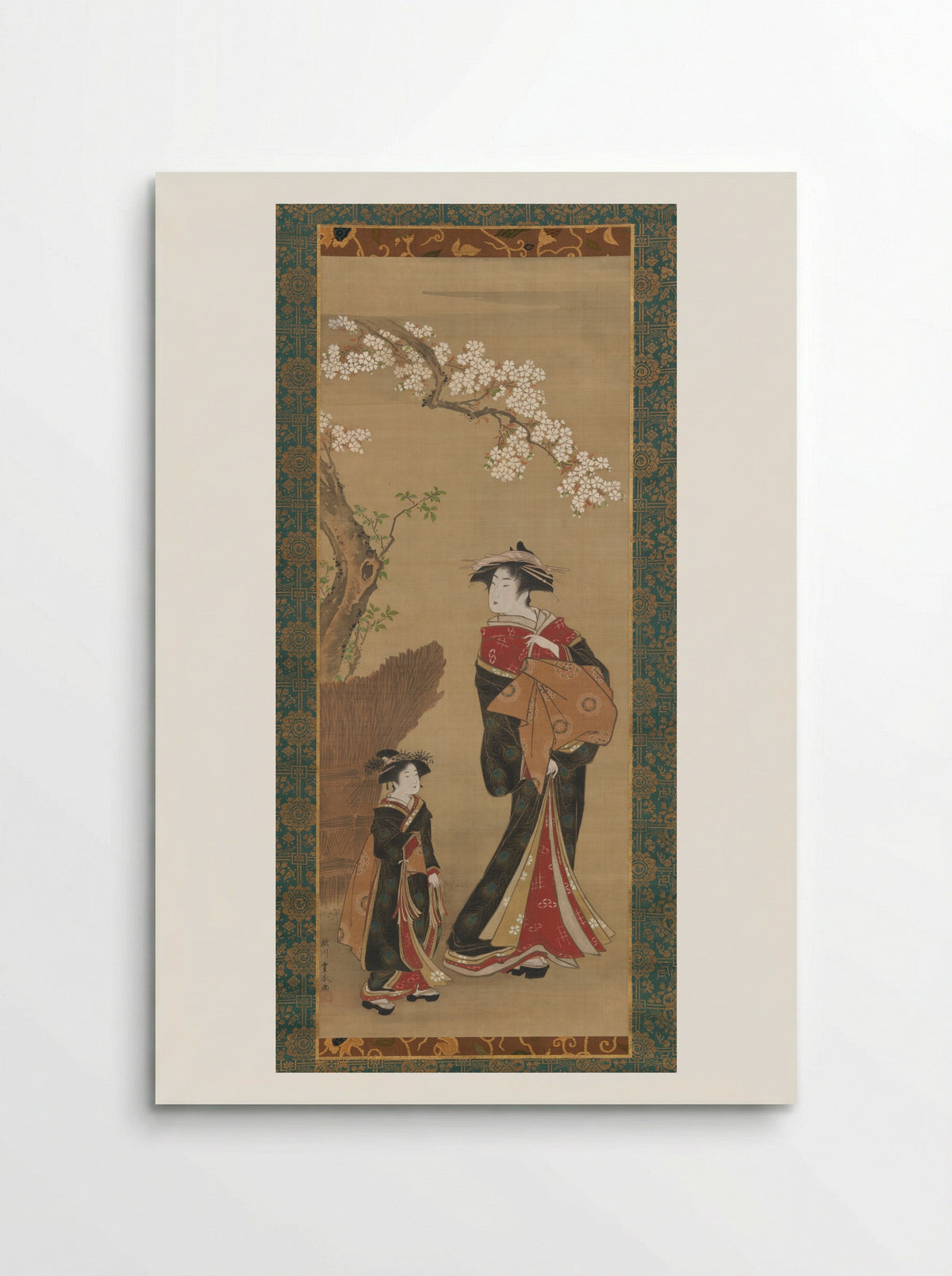 Courtesan and Attendant - Utagawa Toyoharu - Poster