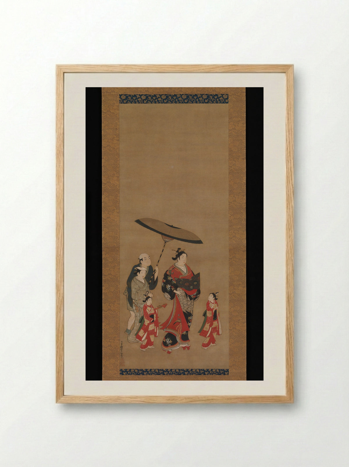 Courtesan on Parade - Miyagawa Isshō - Framed Print Wood