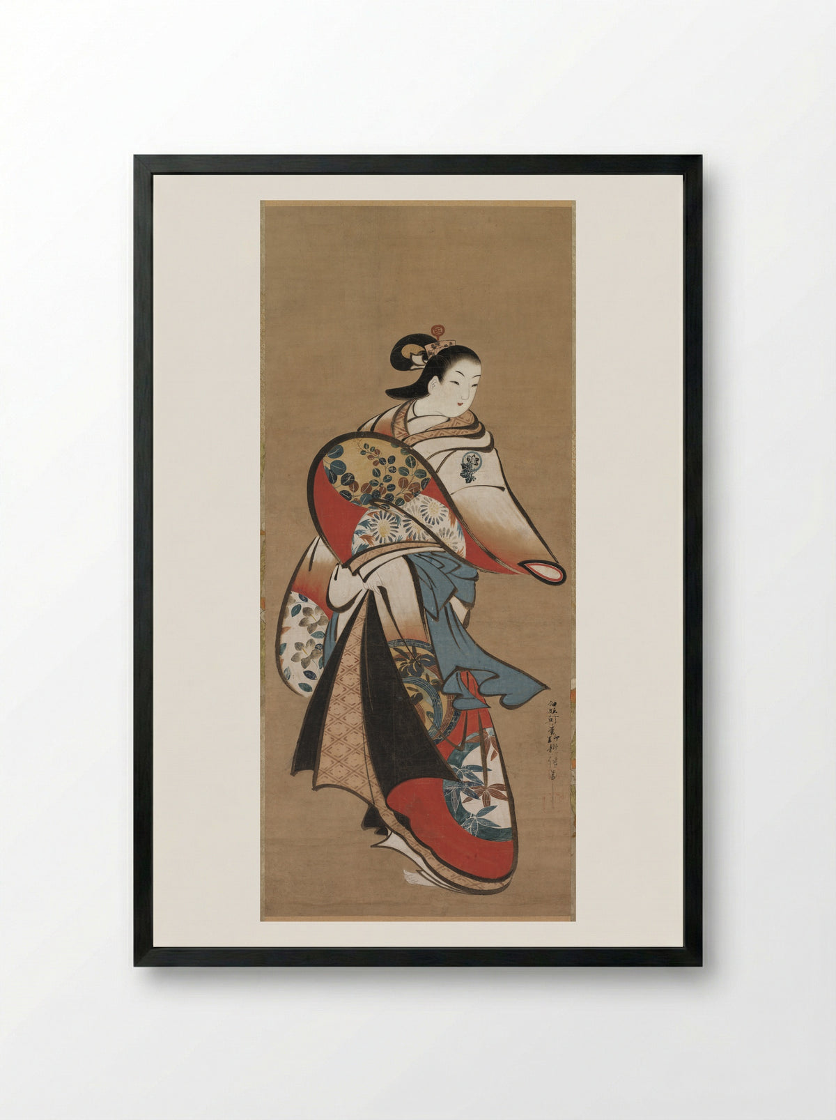 Courtesan - Matsuno Chikanobu - Framed Print Black