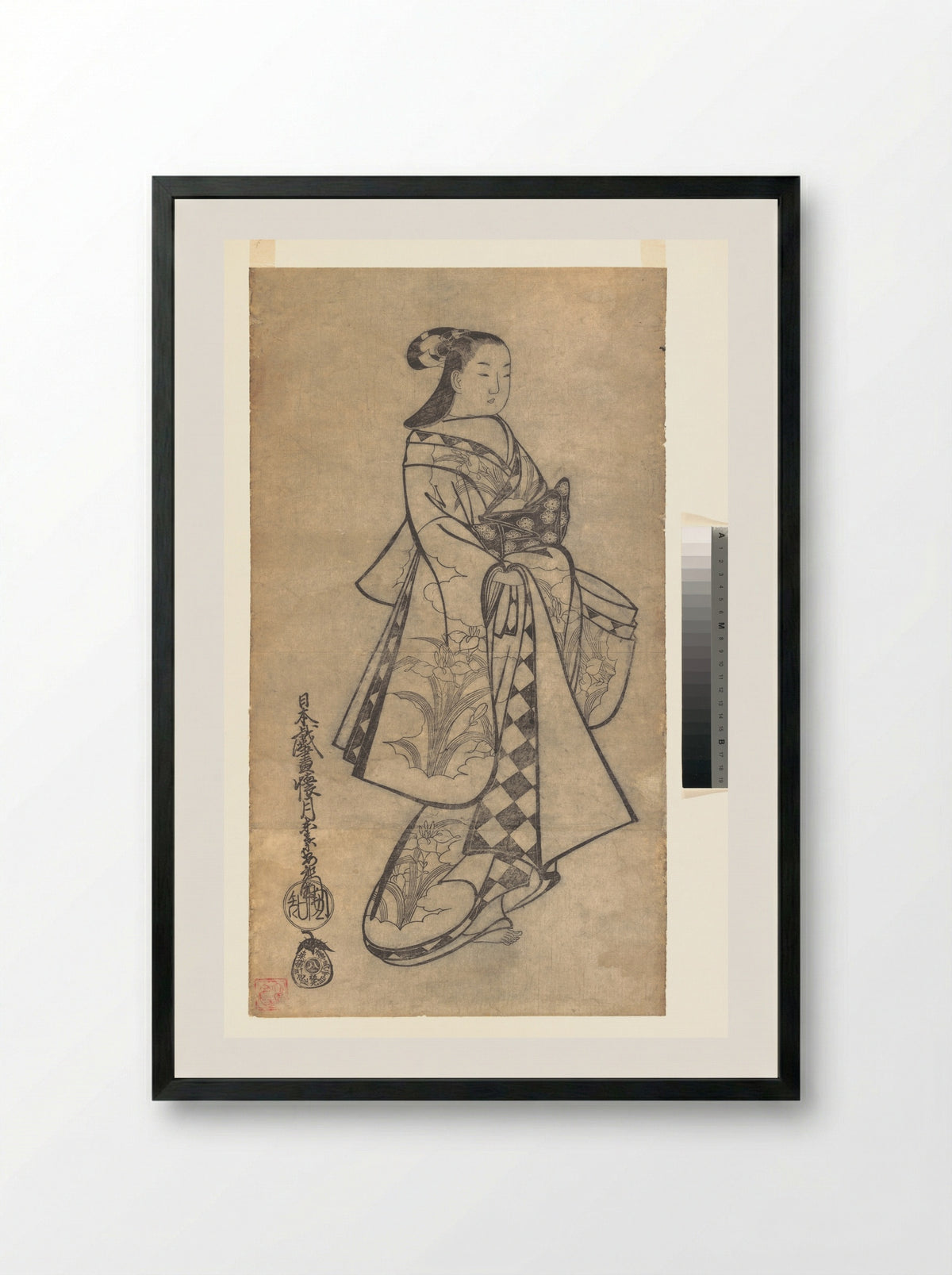 Courtesan - Kaigetsudō Anchi - Framed Print Black