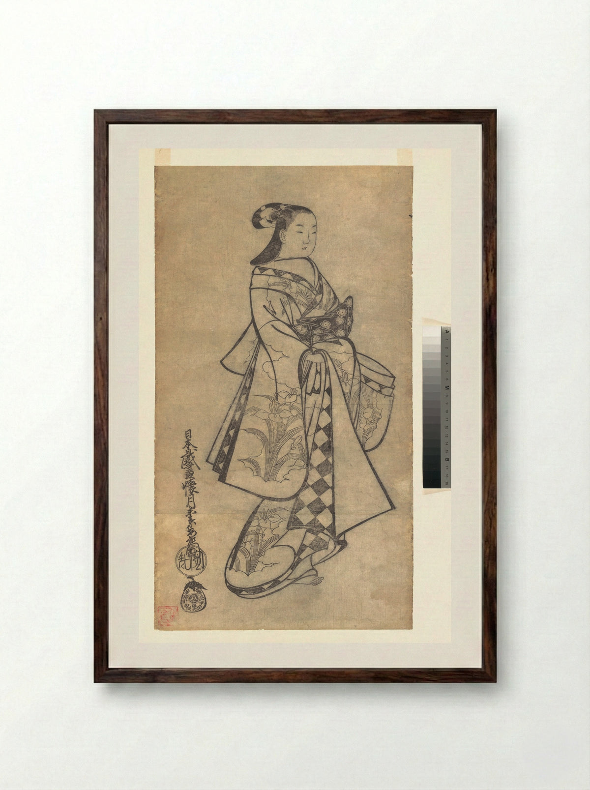 Courtesan - Kaigetsudō Anchi - Framed Print Dark Wood
