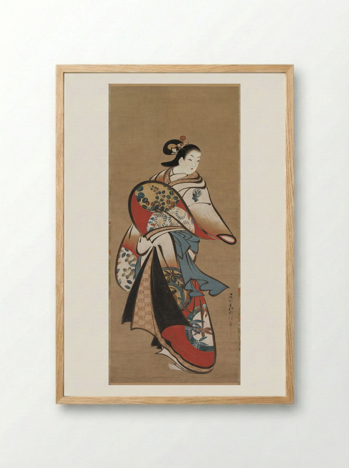 Courtesan - Matsuno Chikanobu - Framed Print Wood