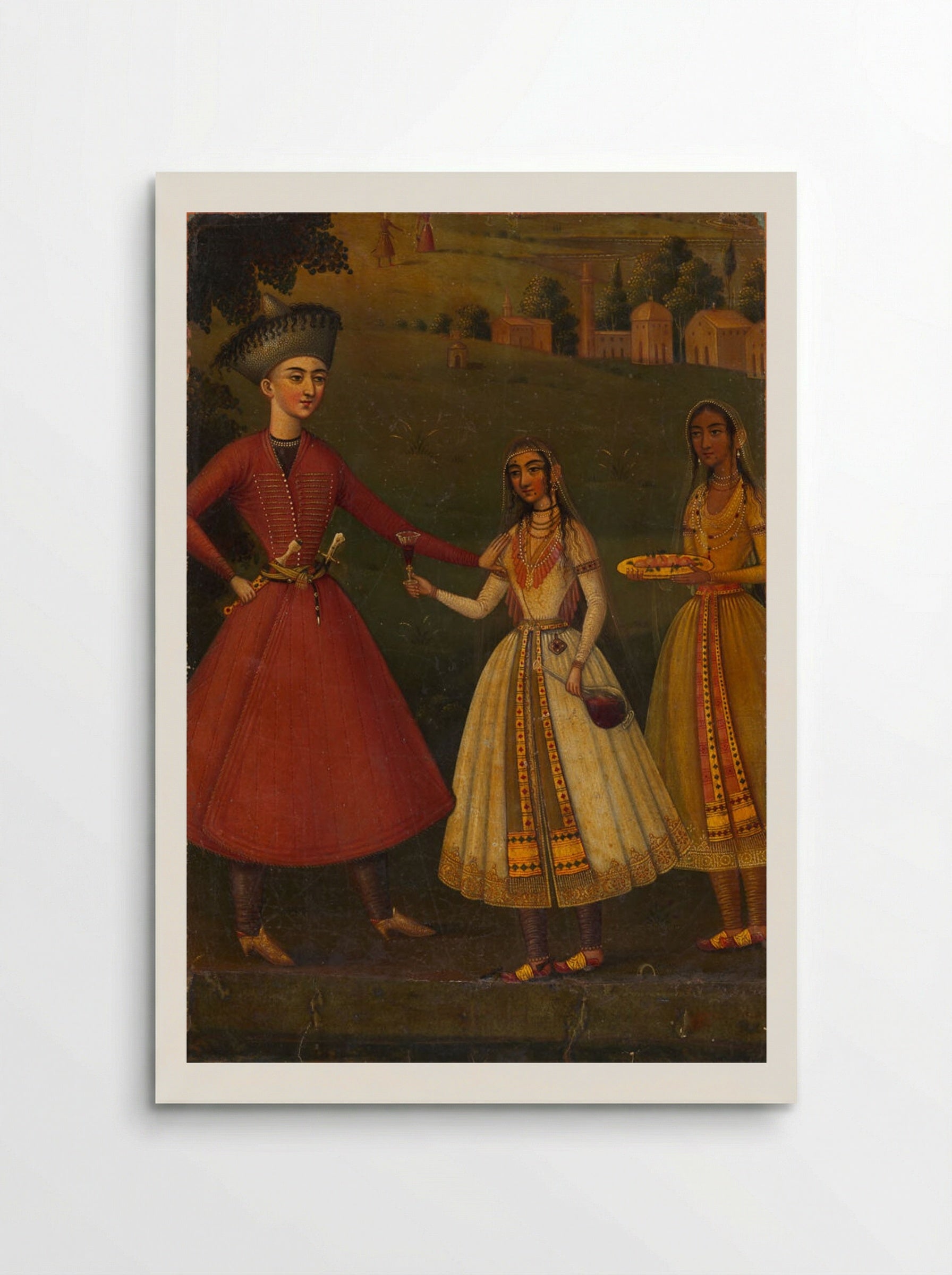 Courtier Refusing Wine from Indian Courtesans - Unknown Artist - Poster