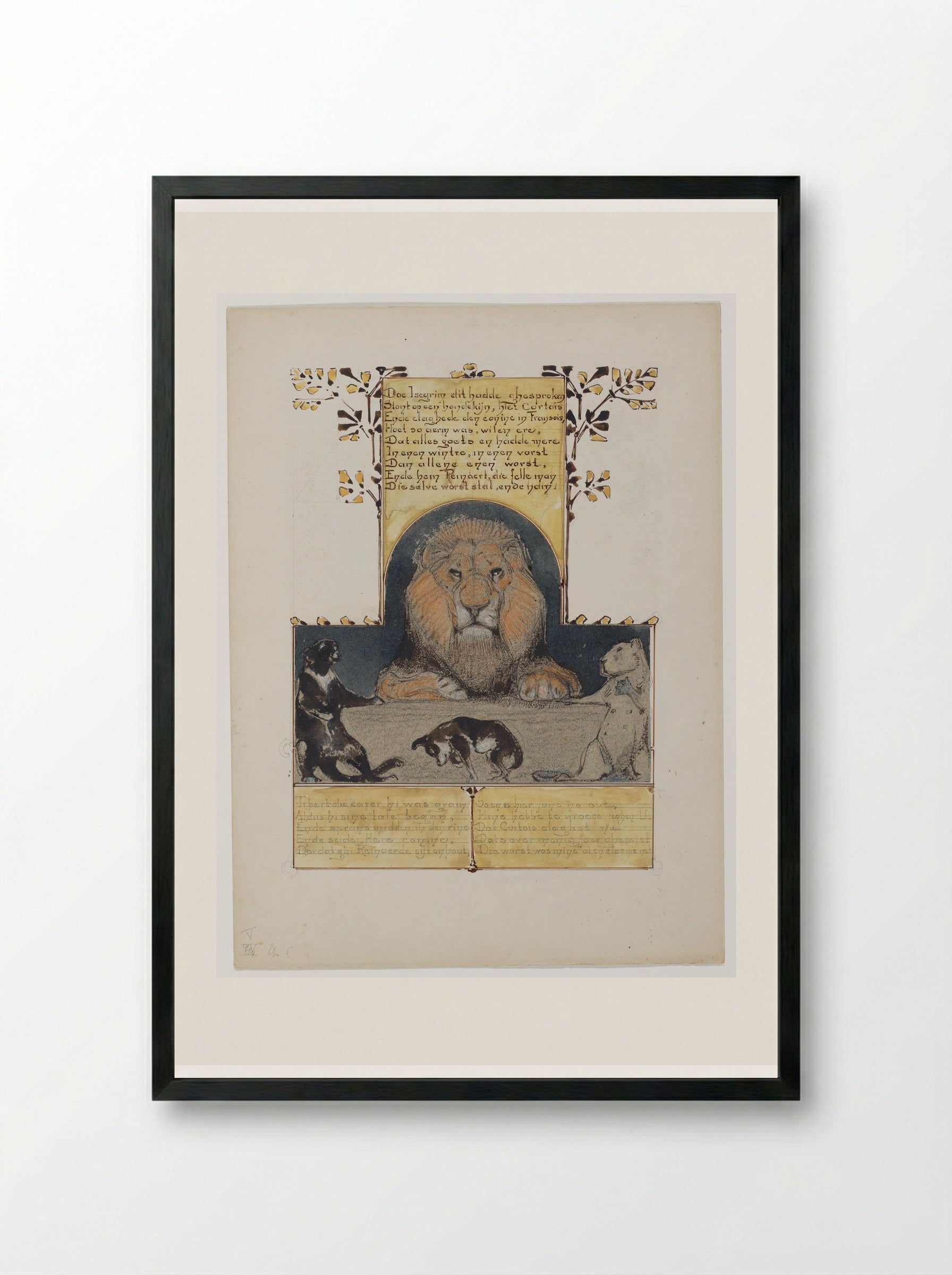Courtois voor koning Nobel - Bernard Willem Wierink - Framed Print Black