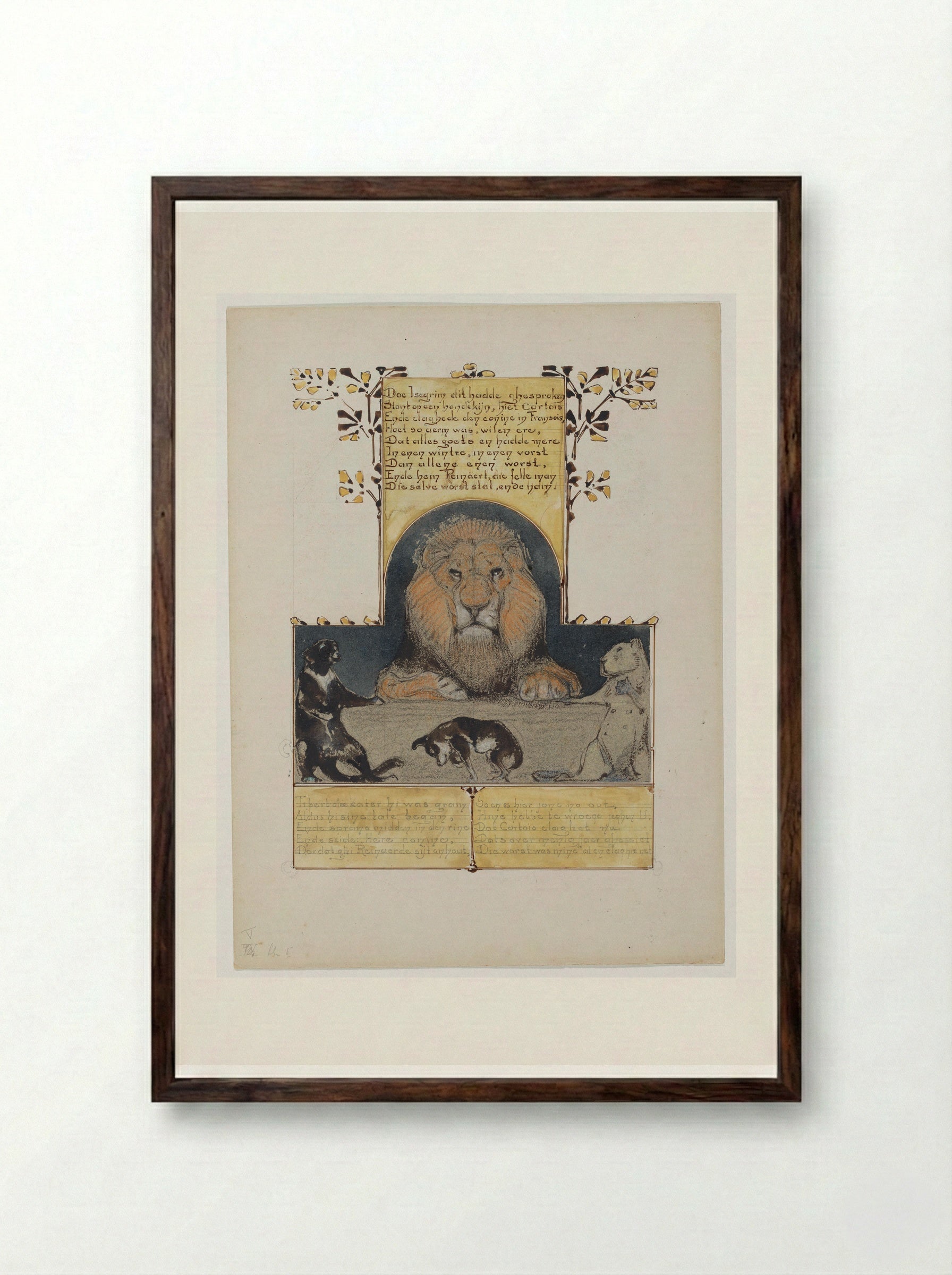 Courtois voor koning Nobel - Bernard Willem Wierink - Framed Print Dark Wood
