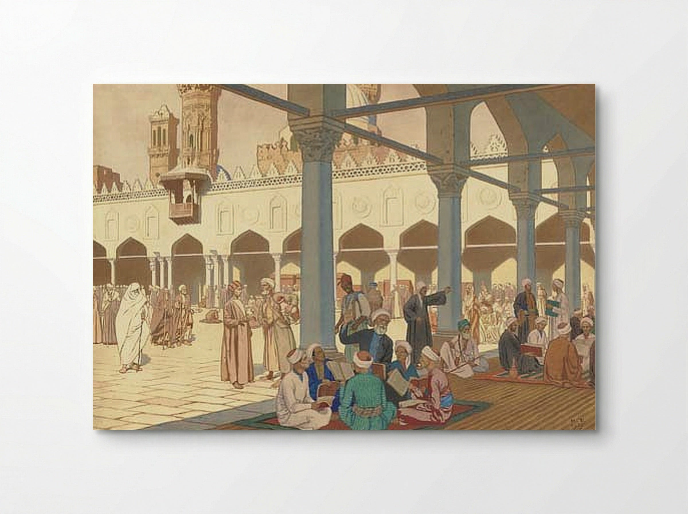 Courtyard of Al-Azhar Mosque and University Complex in Cairo - Ivan Bilibin - Poster