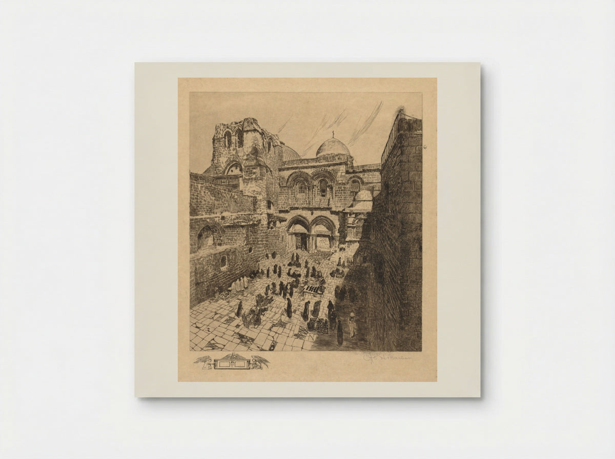 Courtyard of the Church of the Holy Sepulchre - Otto H. Bacher - Poster