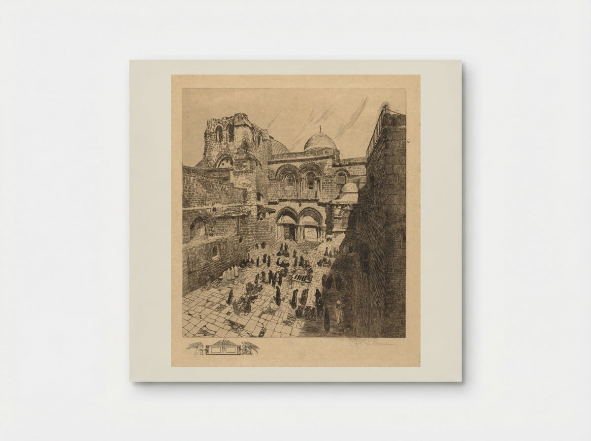 Courtyard of the Church of the Holy Sepulchre - Otto H. Bacher - Poster