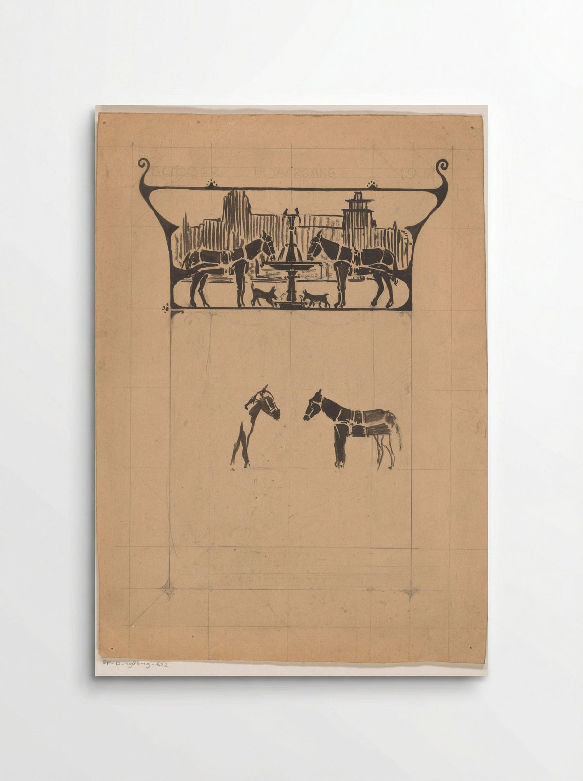 Cover Design for De dierenvriend - Reinier Willem Petrus de Vries - Poster