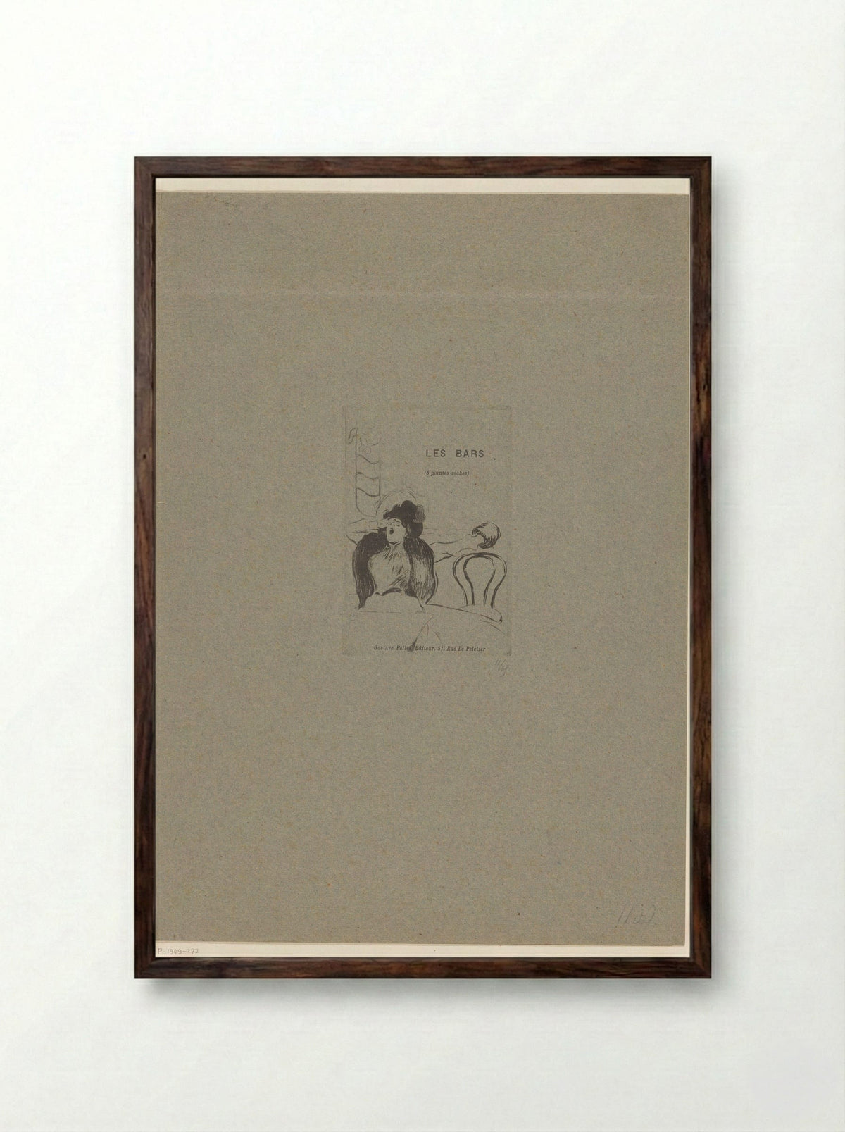 Cover for Les Bars - Louis Legrand - Framed Print Dark Wood