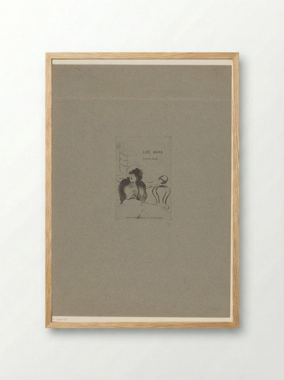 Cover for Les Bars - Louis Legrand - Framed Print Wood