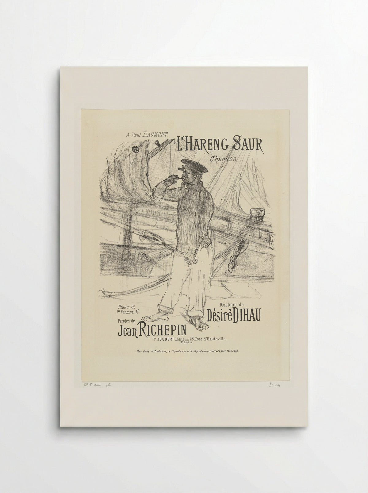 Cover for the song L'Hareng saur - H. Lefèbvre - Poster