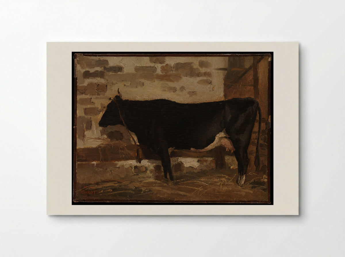 Cow in a Barn - Camille Corot - Poster