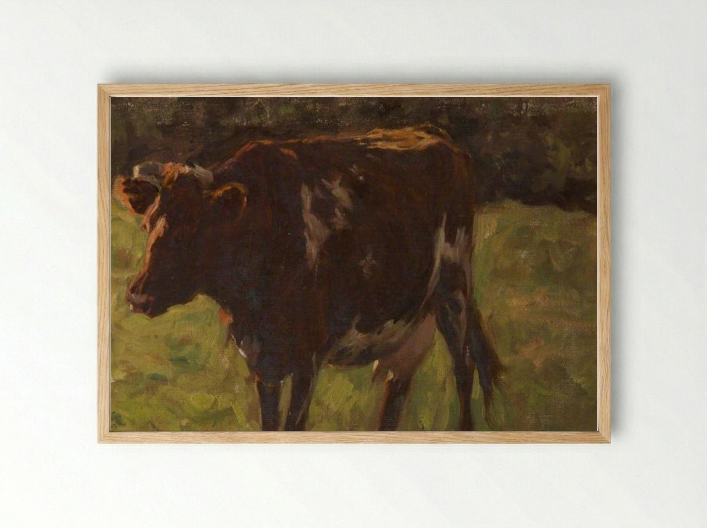 Cow - James Charles - Framed Print Wood