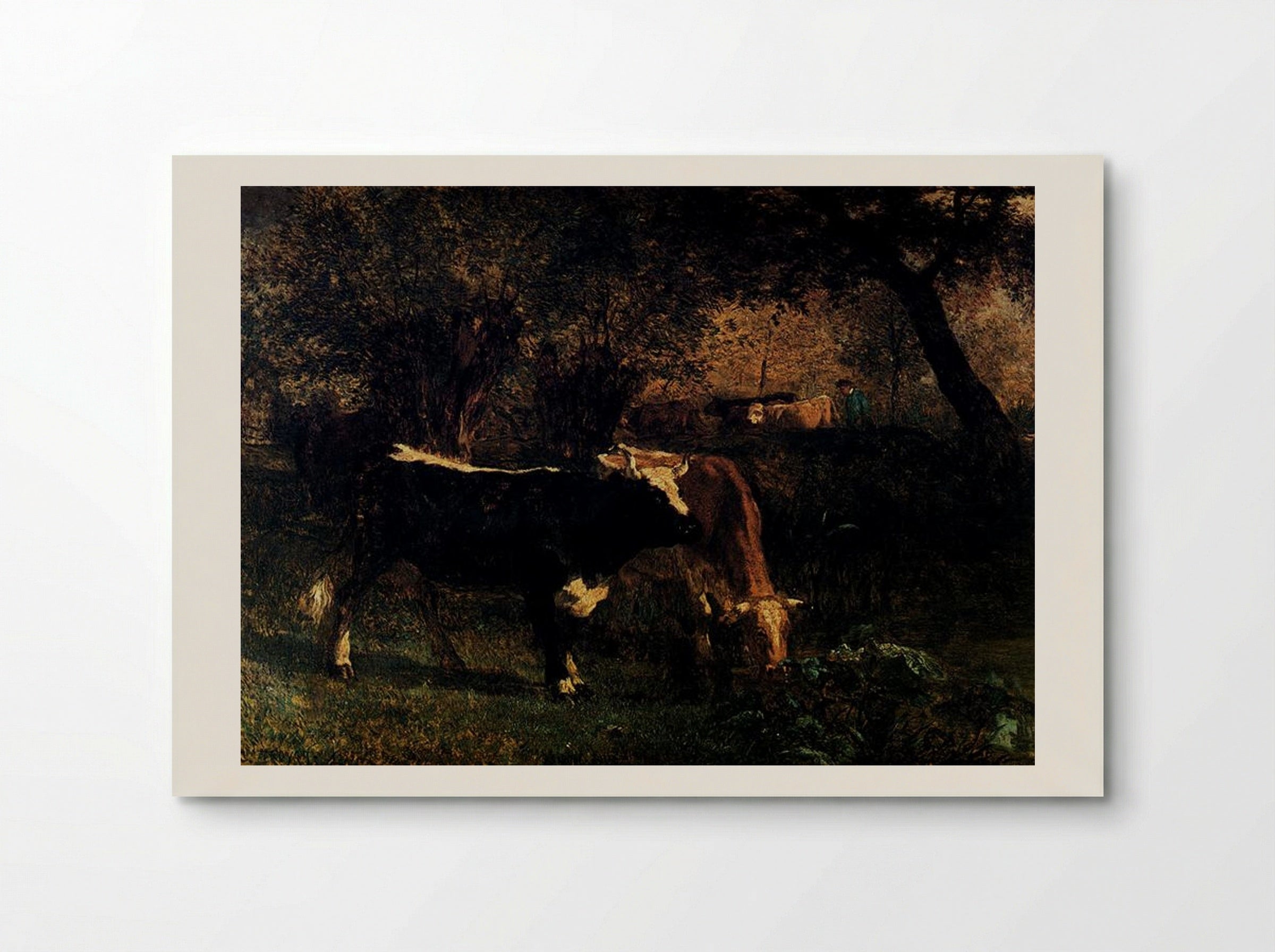 Cows at the Watering - Constant Troyon - Poster