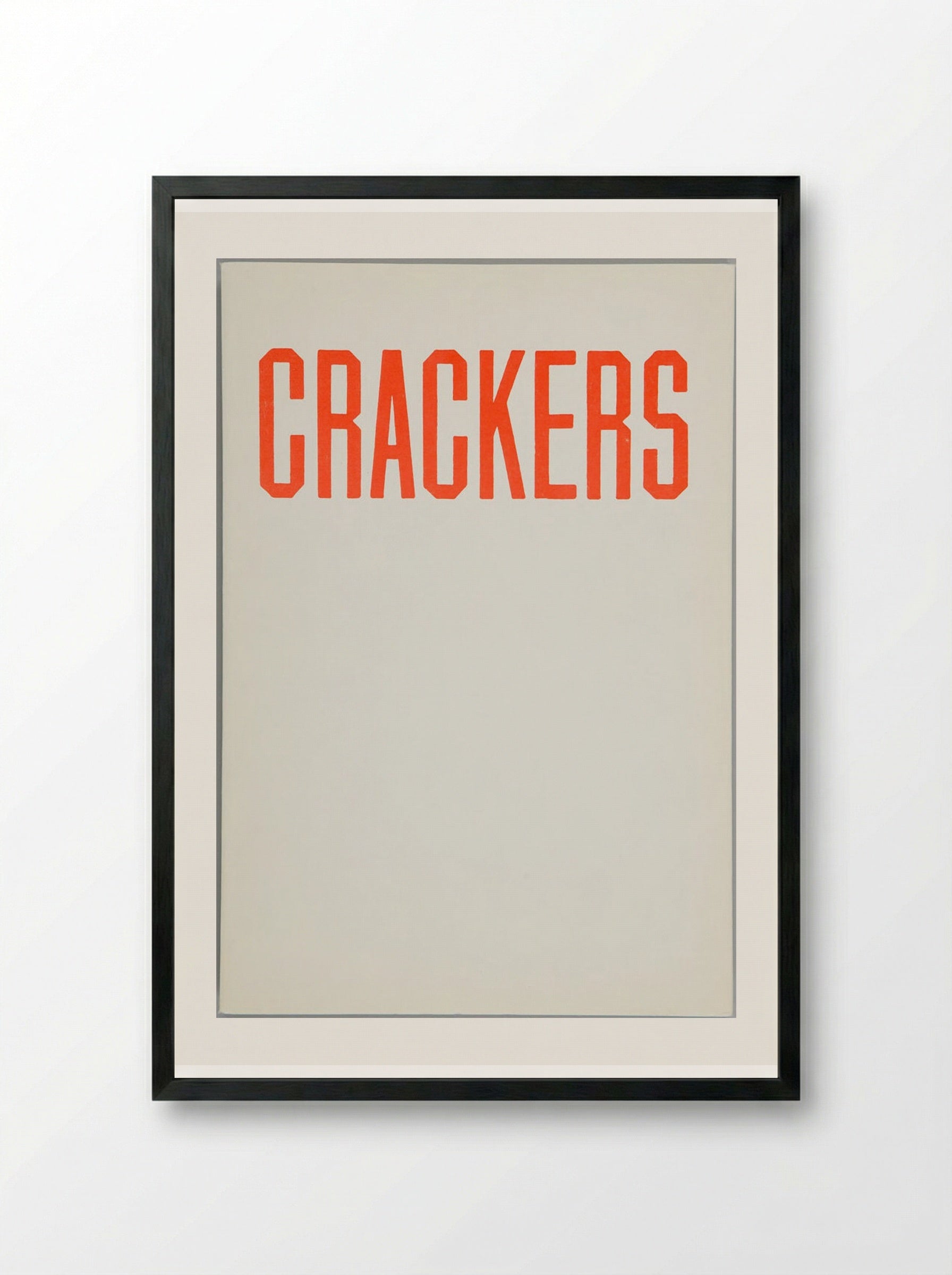 Crackers (How to Derive the Maximum Enjoyment from Crackers) - Edward Ruscha - Framed Print Black