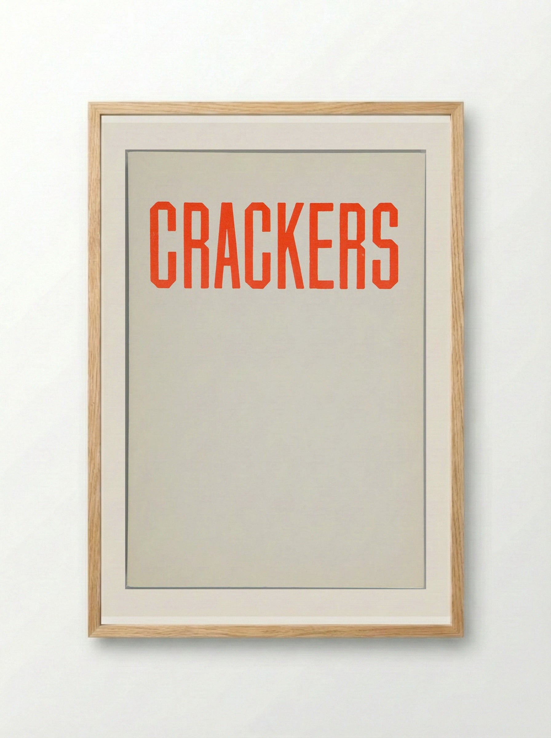 Crackers (How to Derive the Maximum Enjoyment from Crackers) - Edward Ruscha - Framed Print Wood