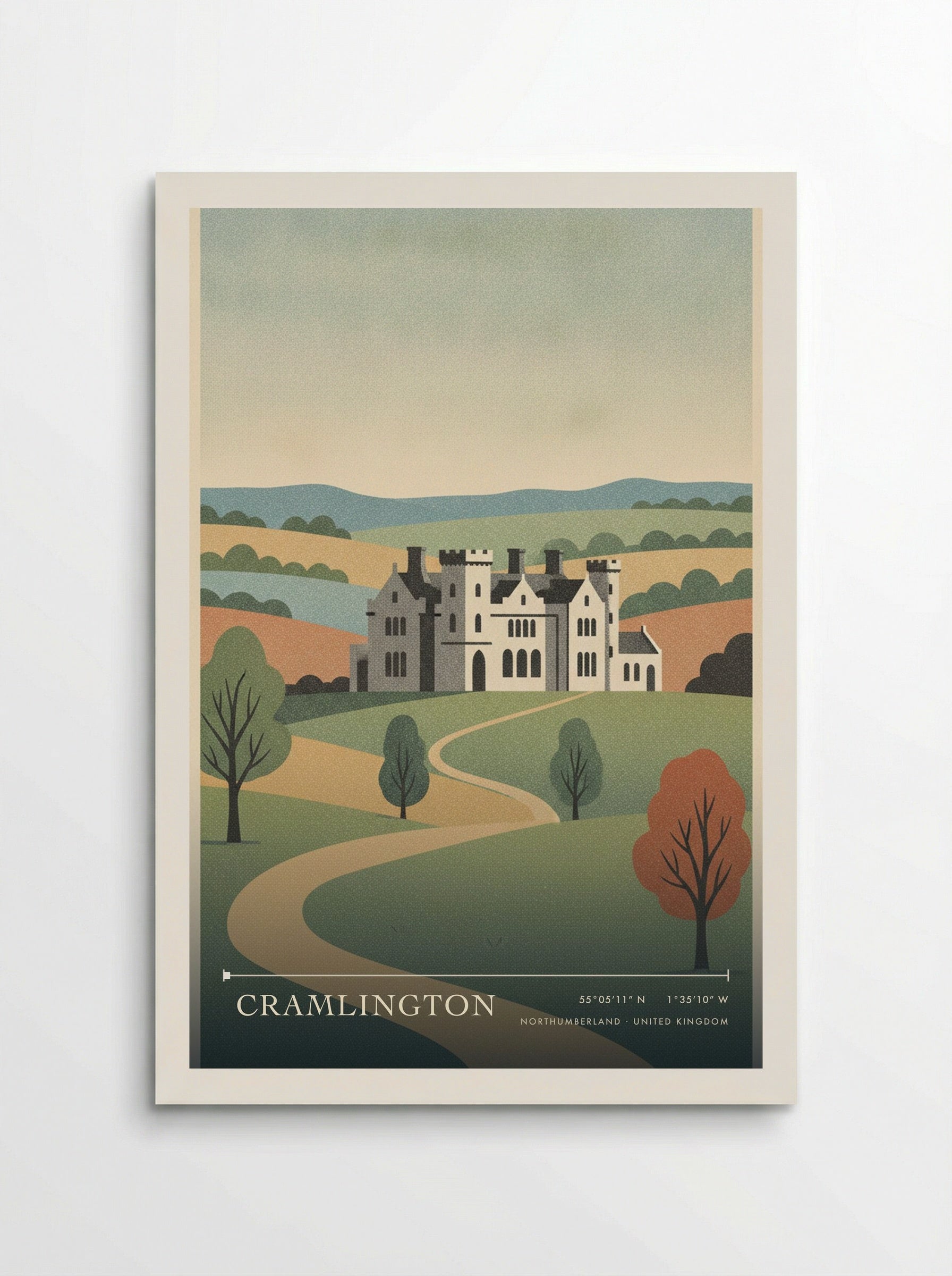 Cramlington Northumberland United Kingdom Travel Poster - Poster