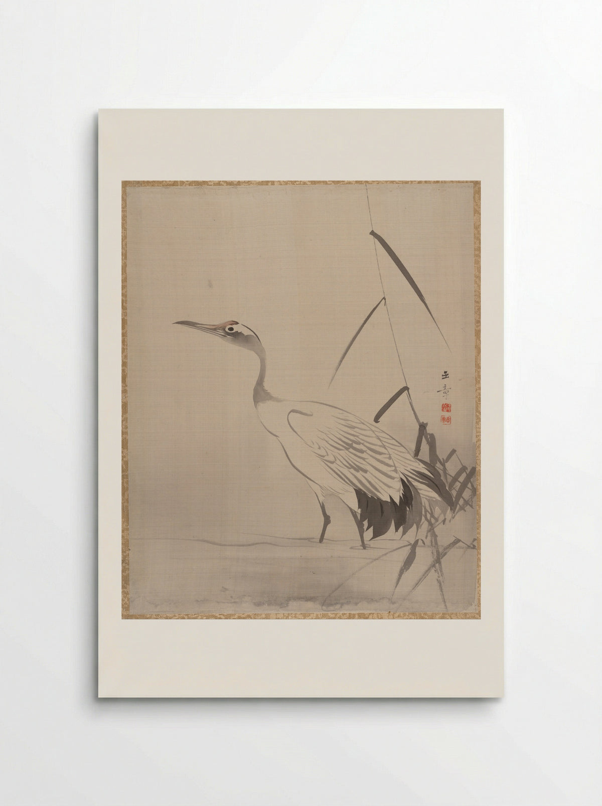 Crane Among Reeds - Kawabata Gyokushō - Poster