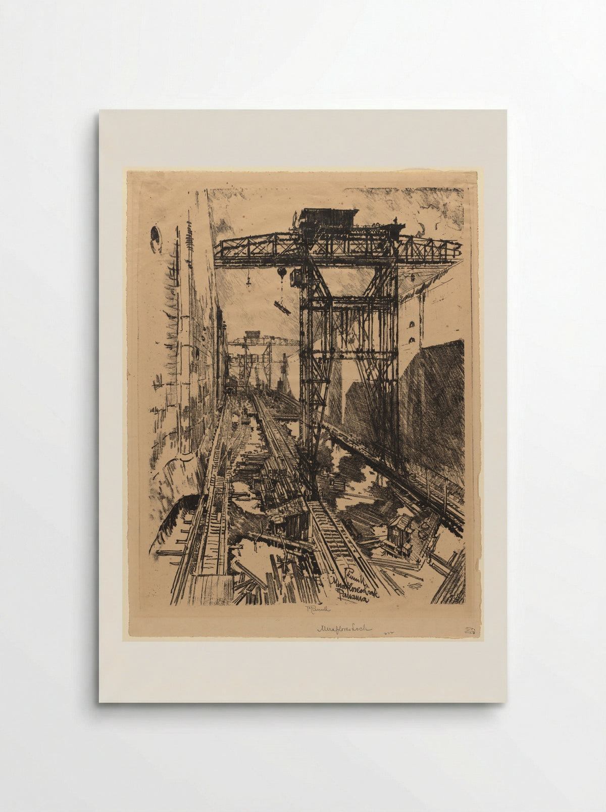 Cranes at Miraflores - Joseph Pennell - Poster