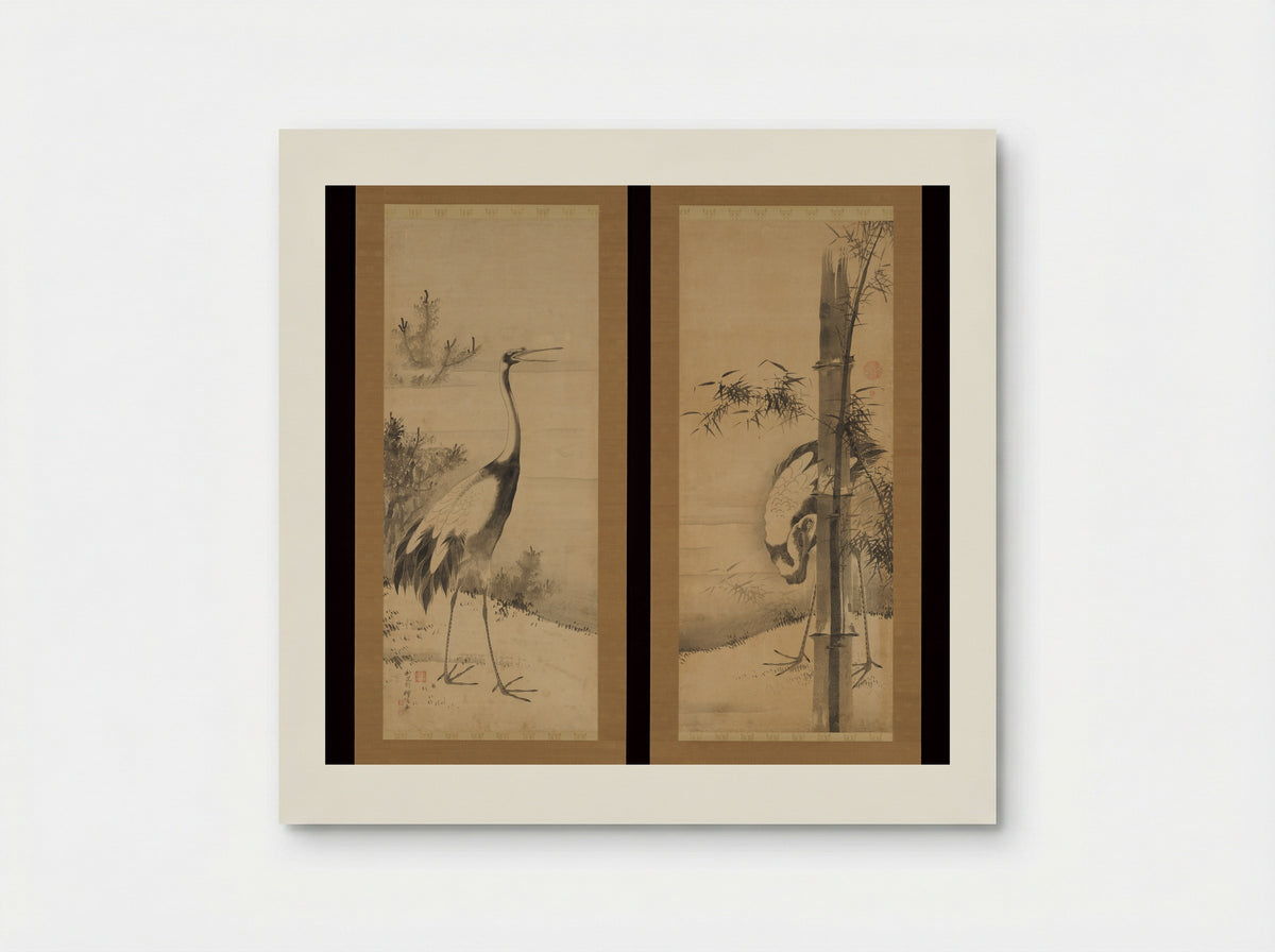 Cranes - Soga Shōhaku - Poster